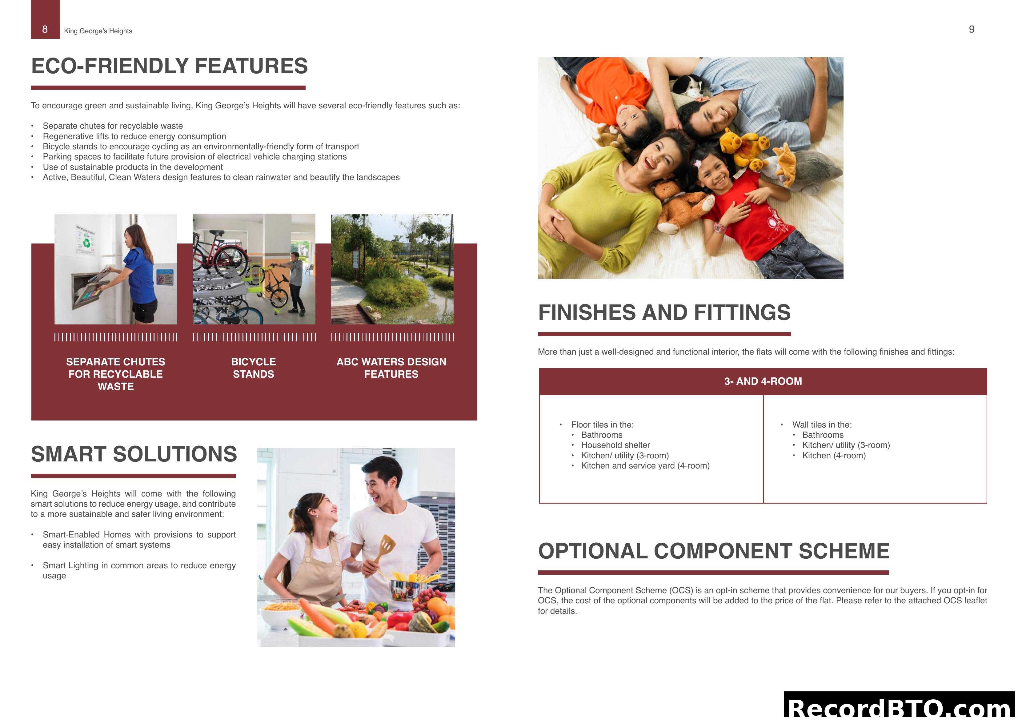 King George's Heights Eco-Friendly Features & Fittings