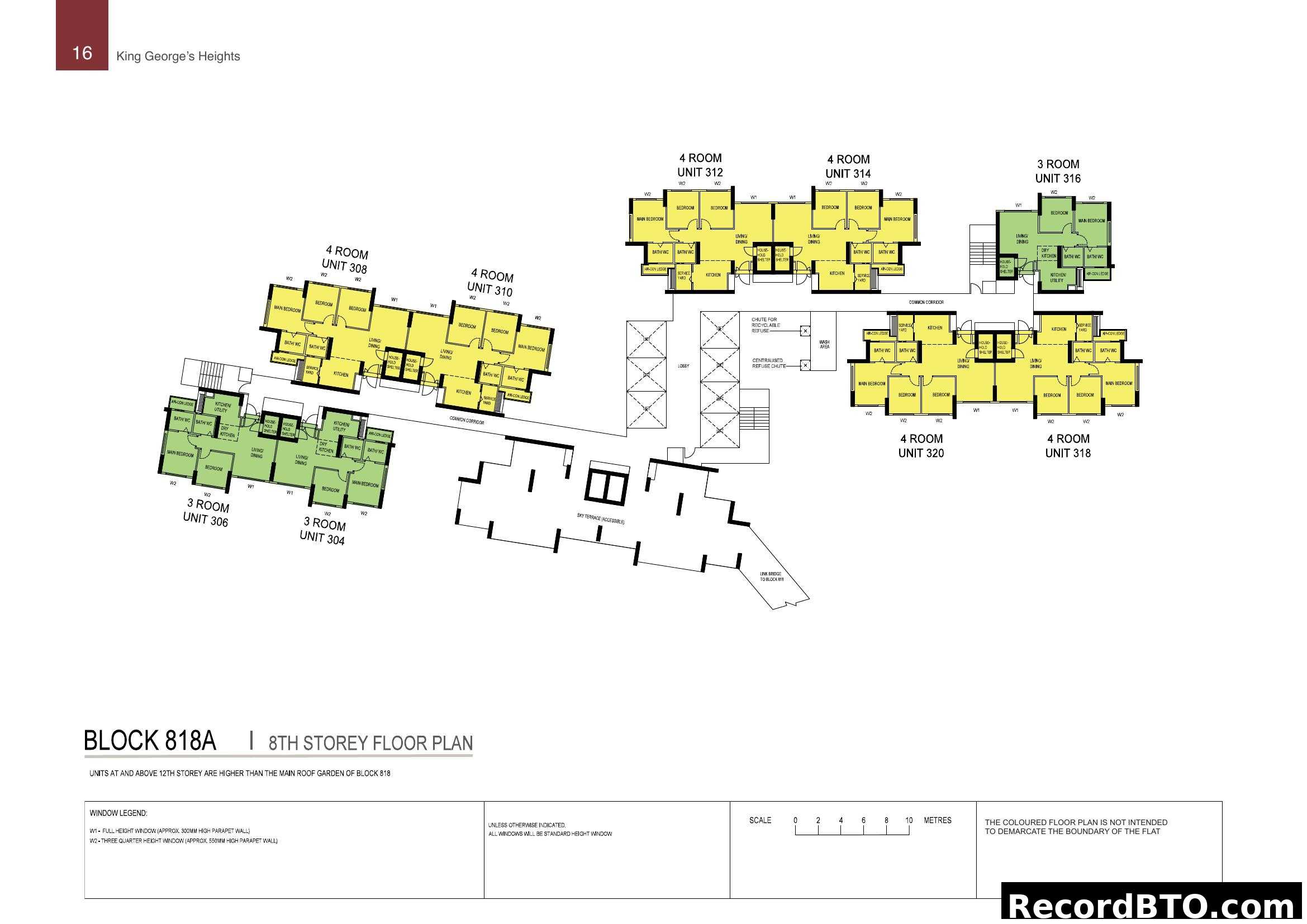 Block 818A 8th Storey Floor Plan - King George's Heights