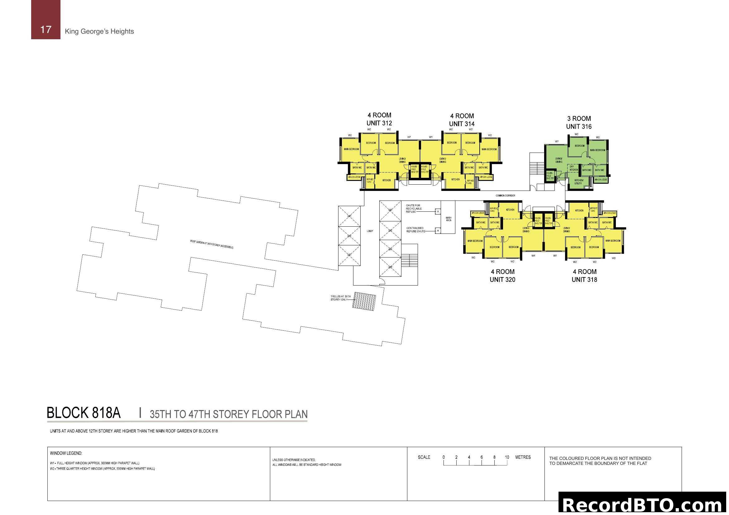 Block 818A: 35th to 47th Storey Floor Plan