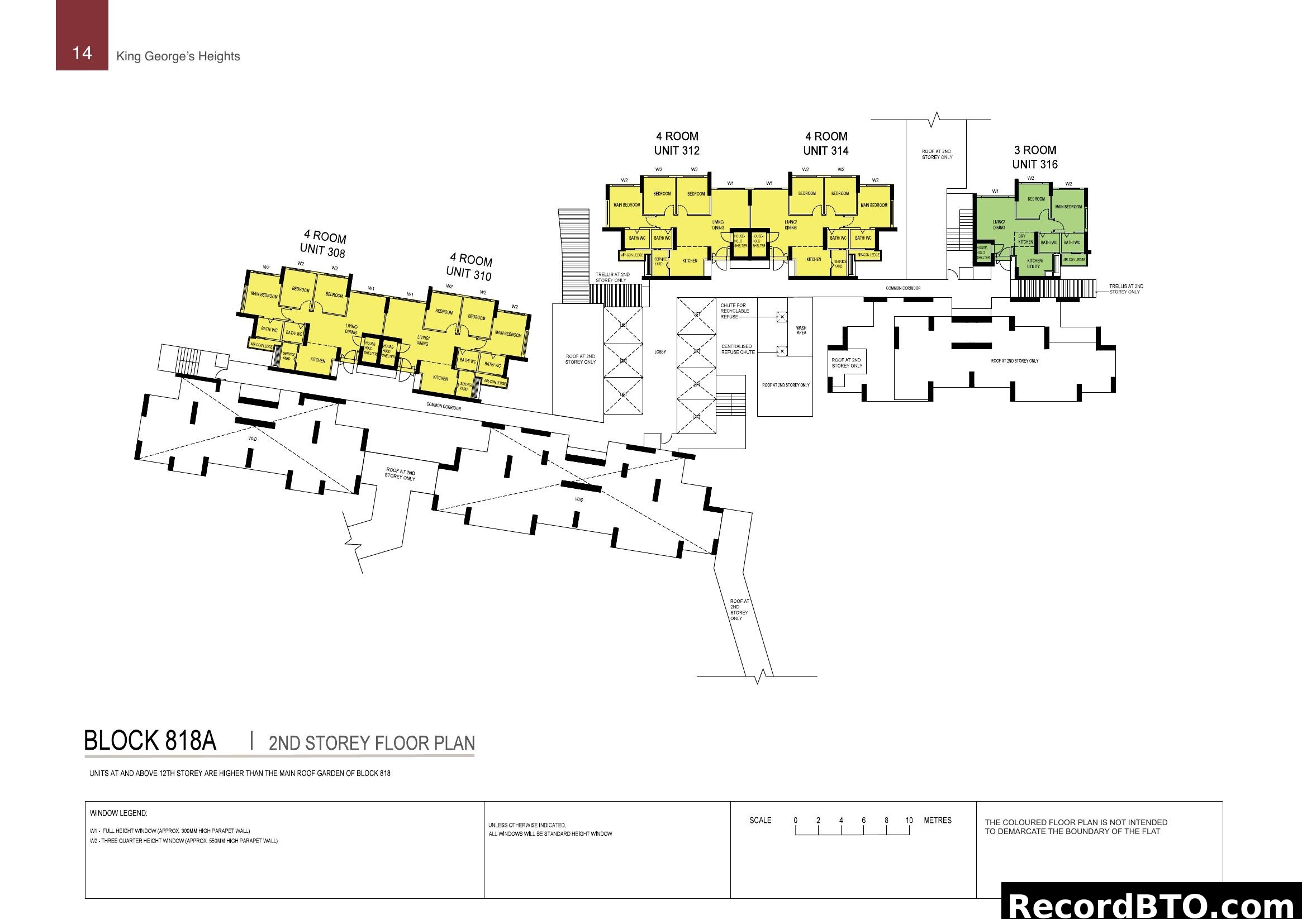 King George's Heights - Block 818A 2nd Storey Floor Plan