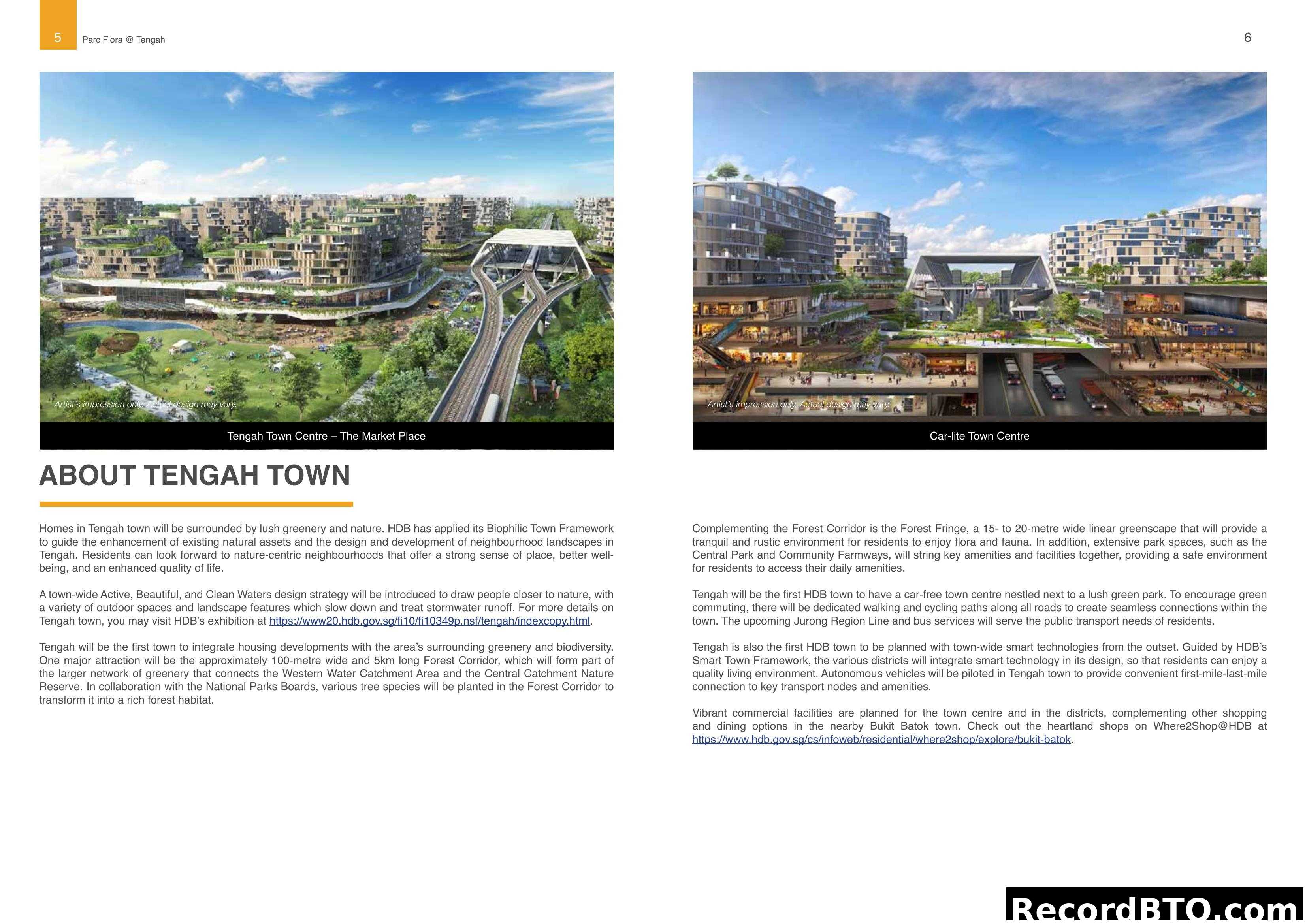 Tengah Town Overview & Artist's Impressions