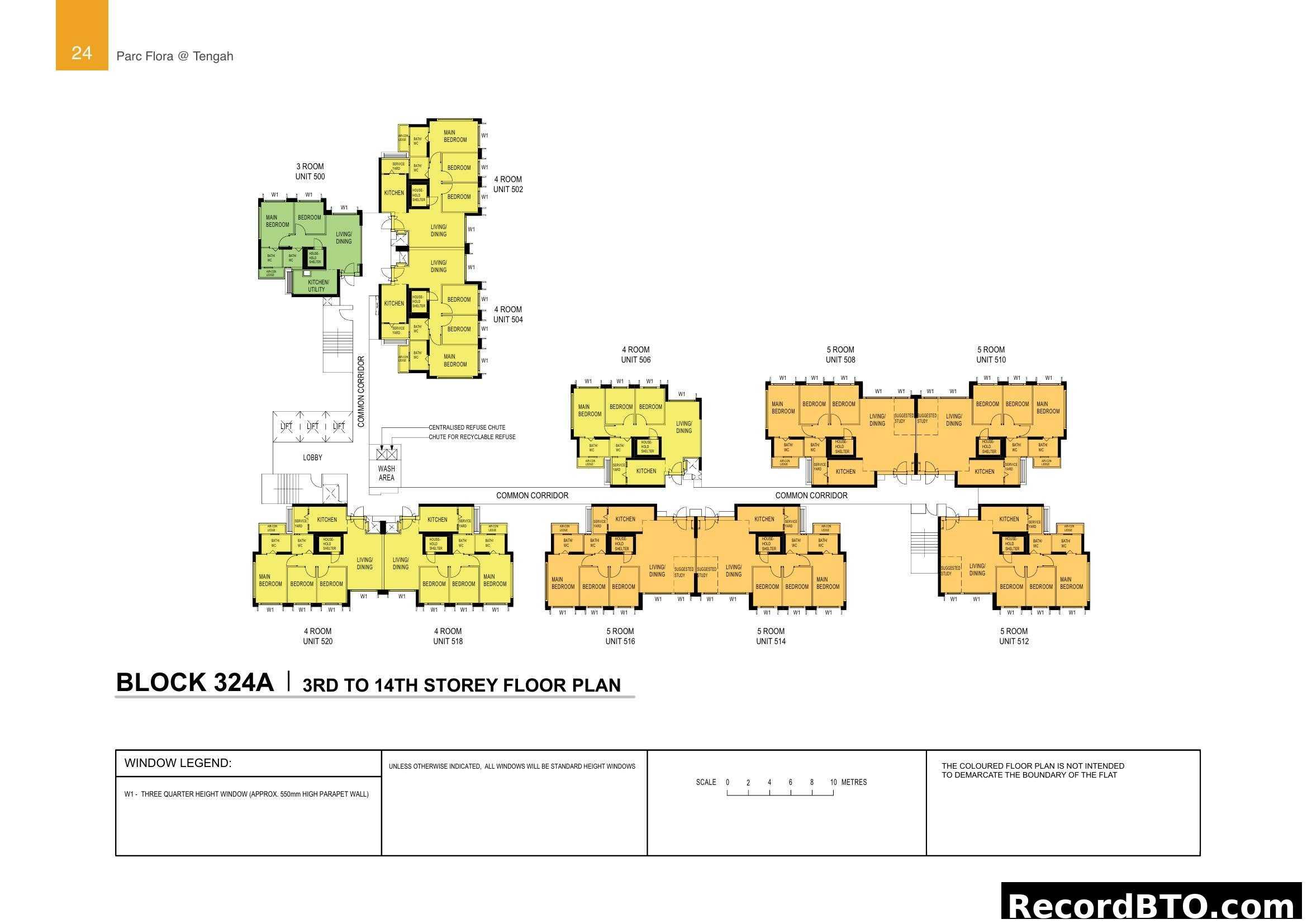 Parc Flora @ Tengah Block 324A Floor Plan (3rd-14th Storey)