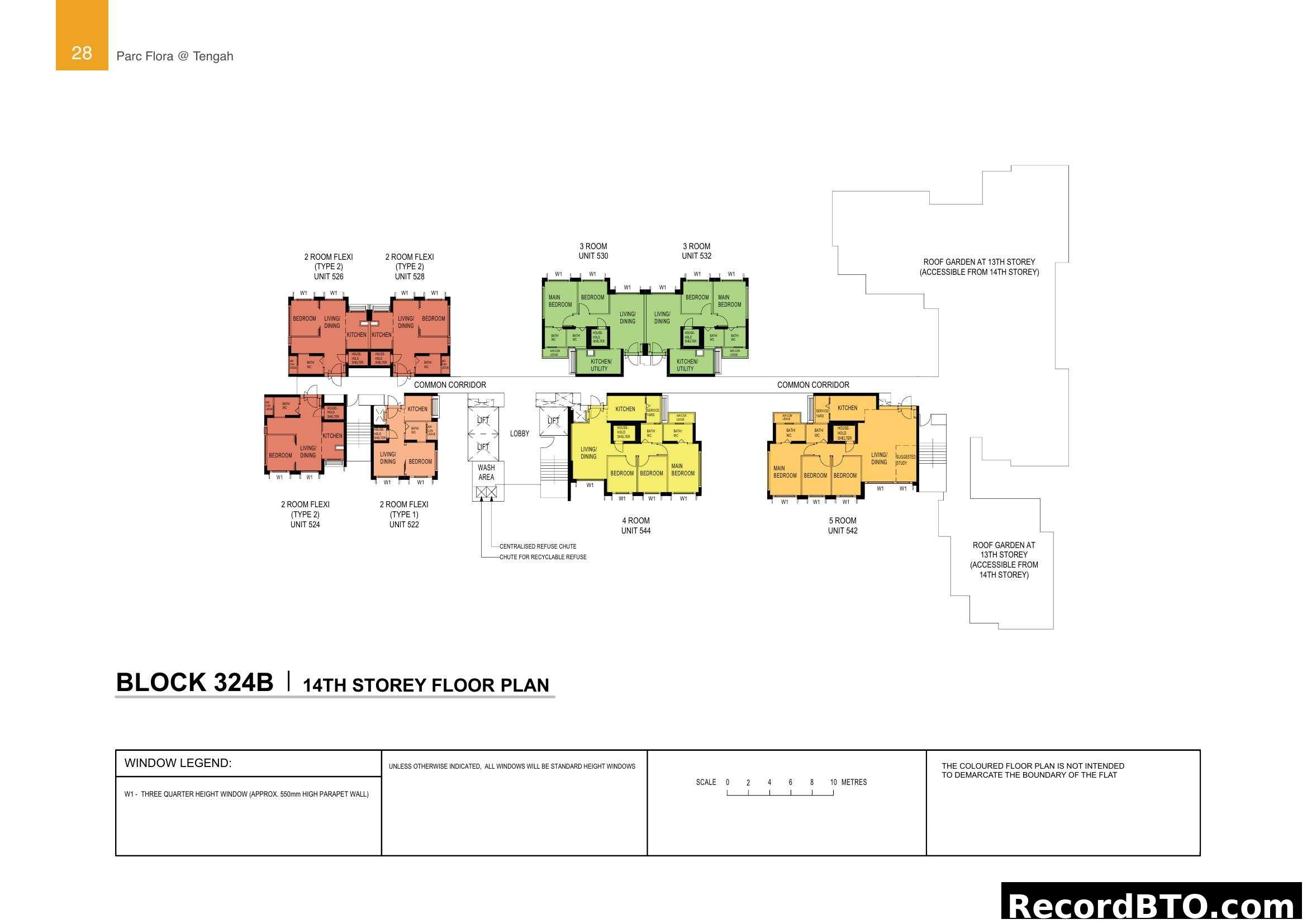Block 324B 14th Storey Floor Plan - Parc Flora @ Tengah