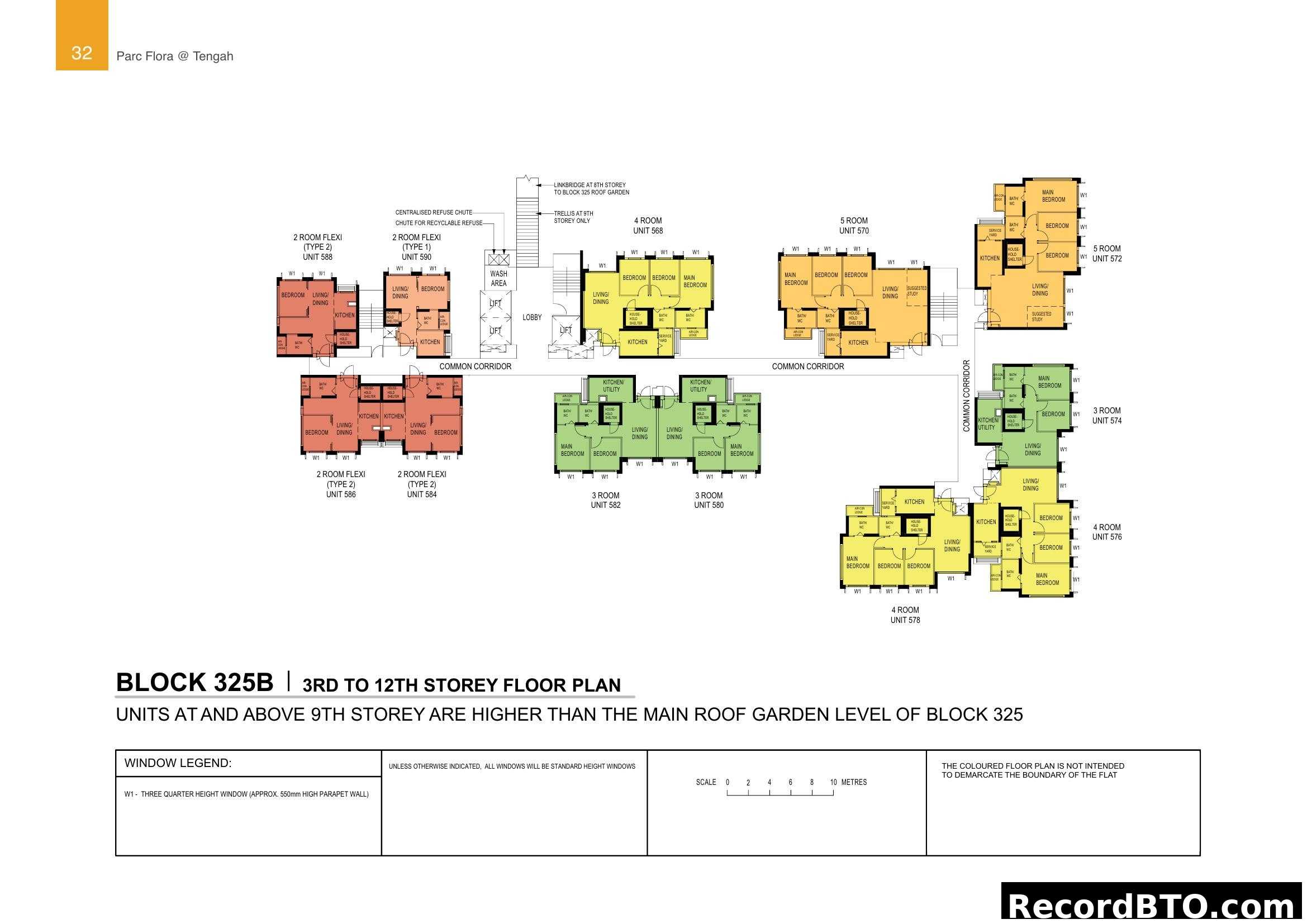 Parc Flora @ Tengah Block 325B 3rd-12th Storey Floor Plan