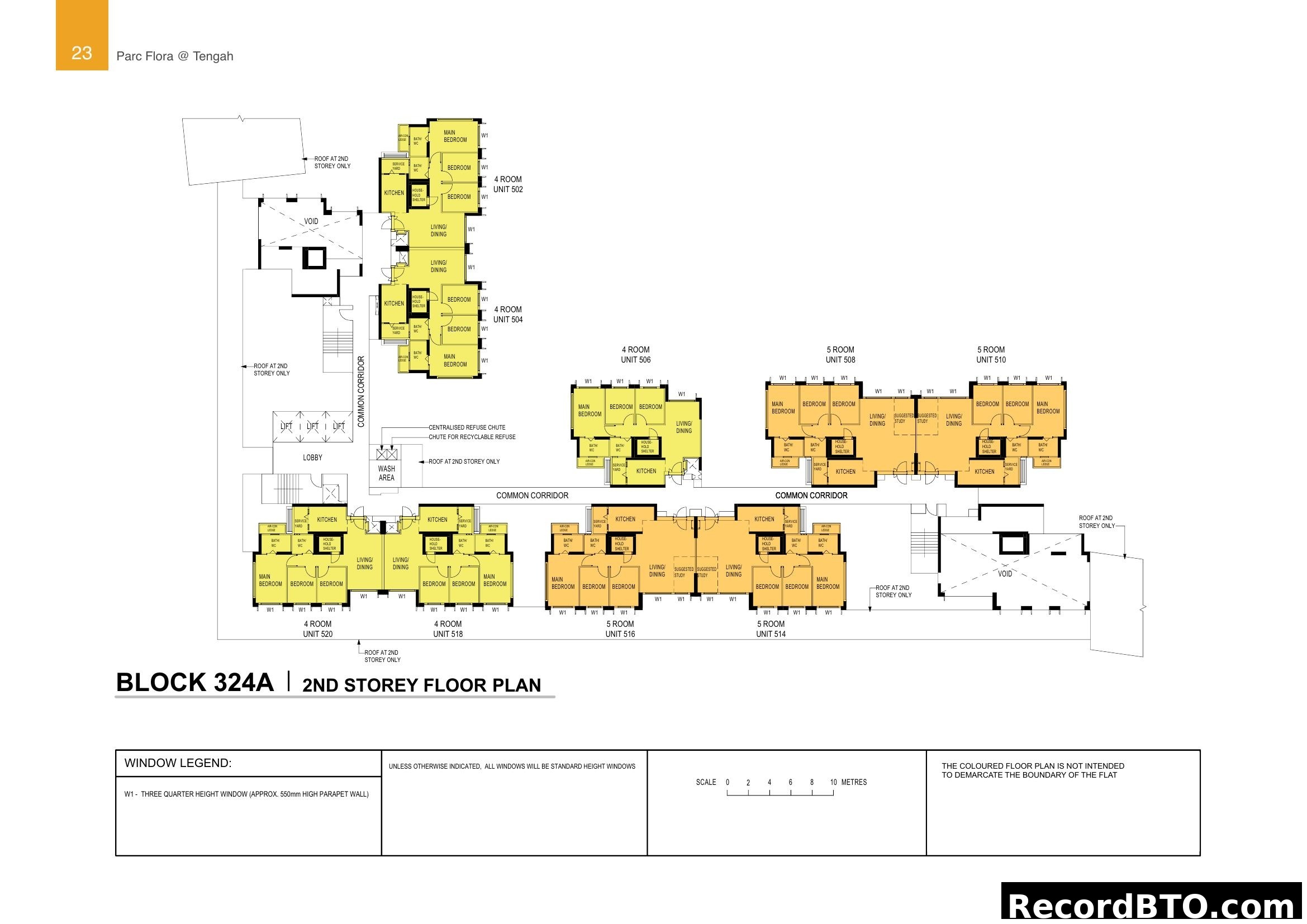 Block 324A 2nd Storey Floor Plan - Parc Flora @ Tengah