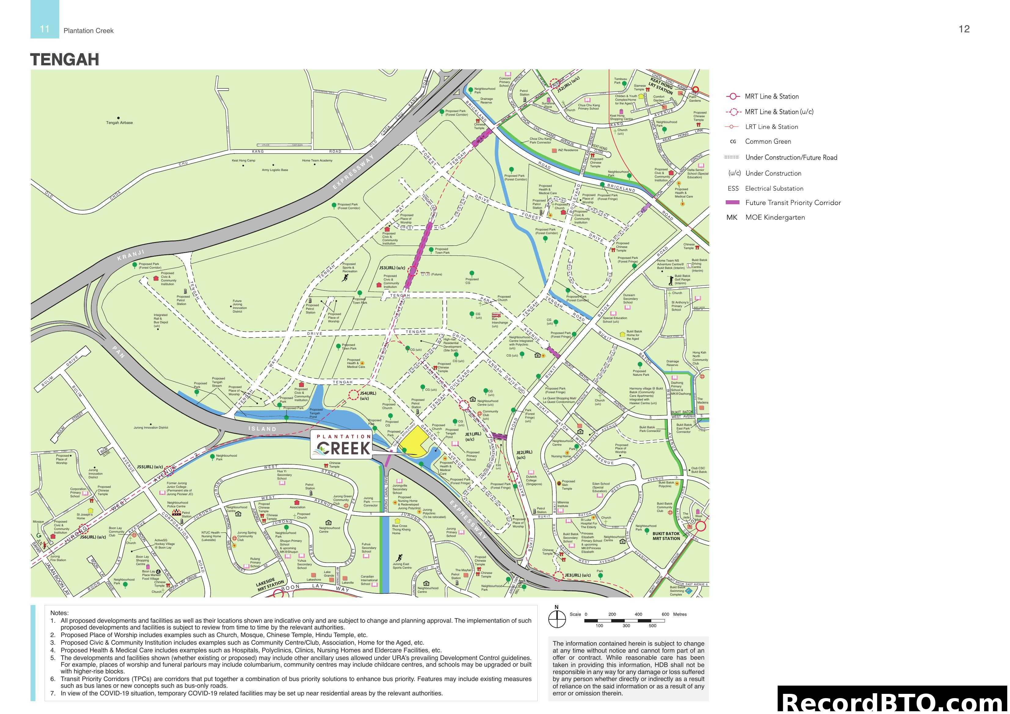 Tengah Plantation Creek Location & Master Plan
