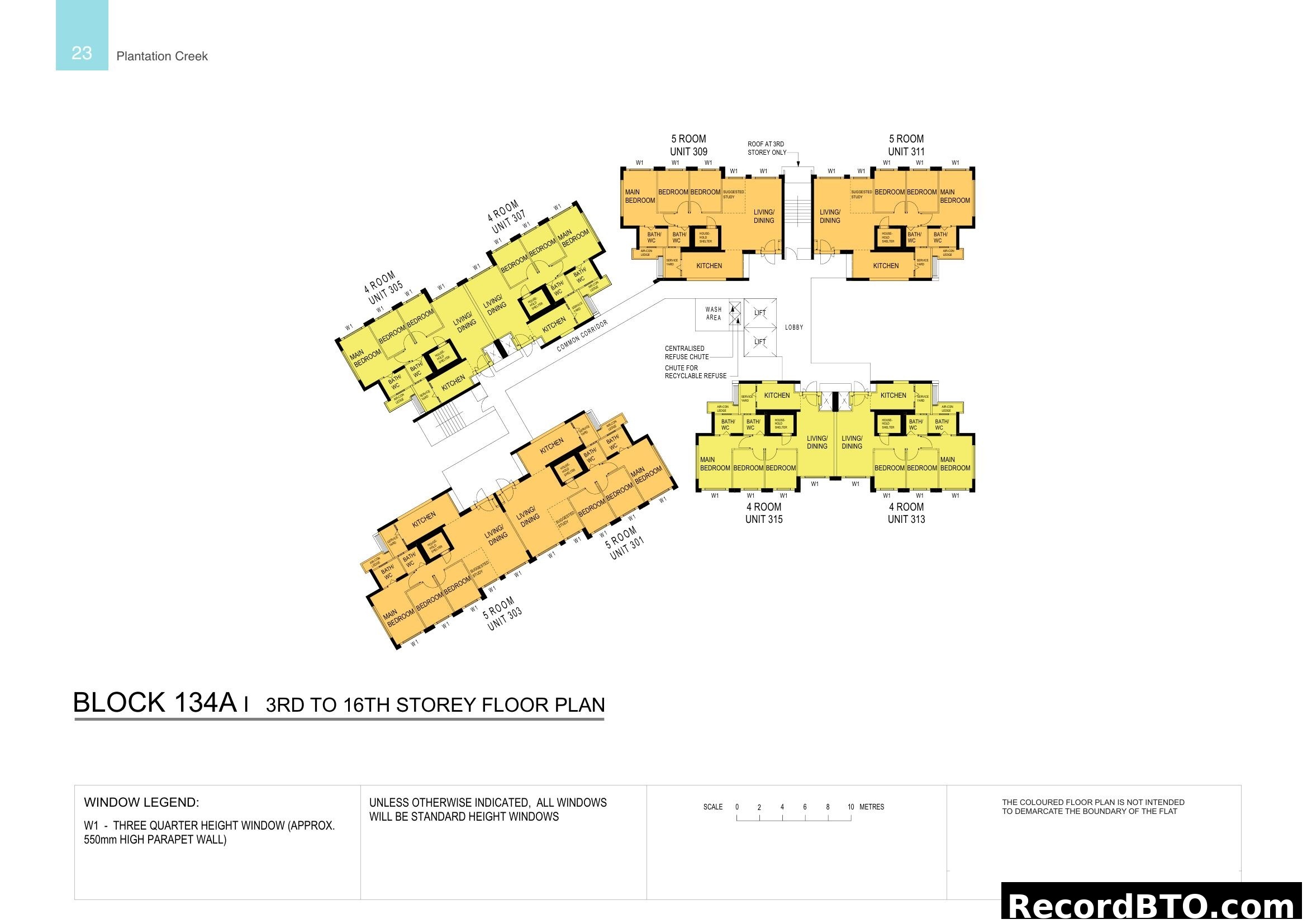 Block 134A, 3rd to 16th Storey Floor Plan