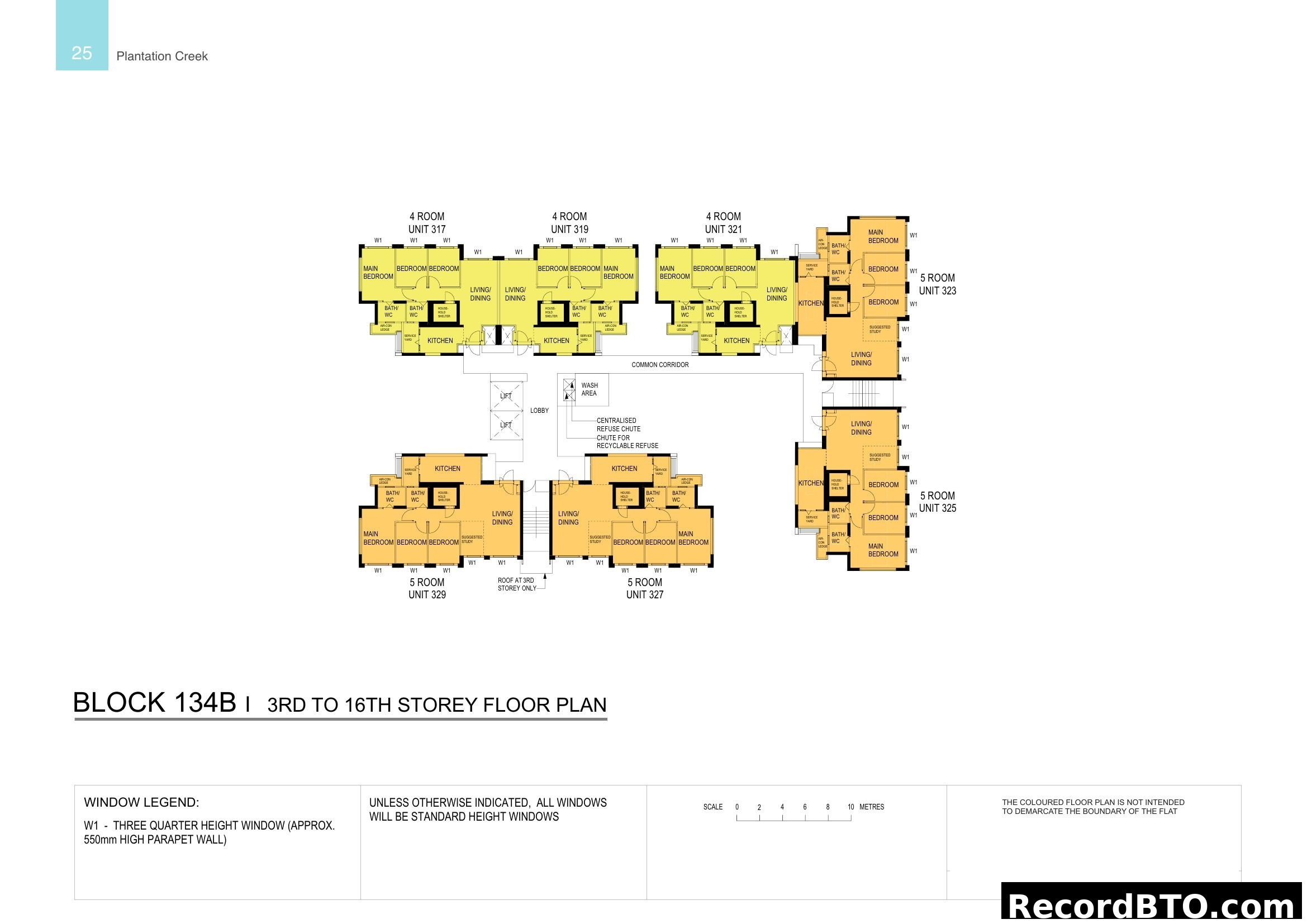 Block 134B 3rd to 16th Storey Floor Plan