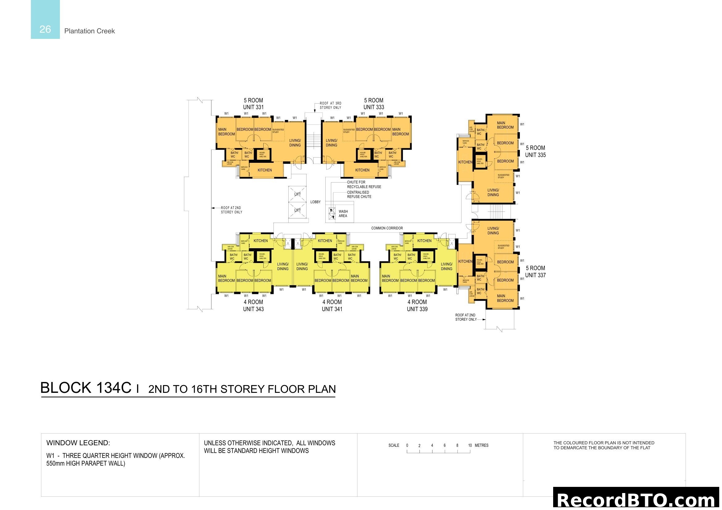 Block 134C Floor Plan - 2nd to 16th Storey