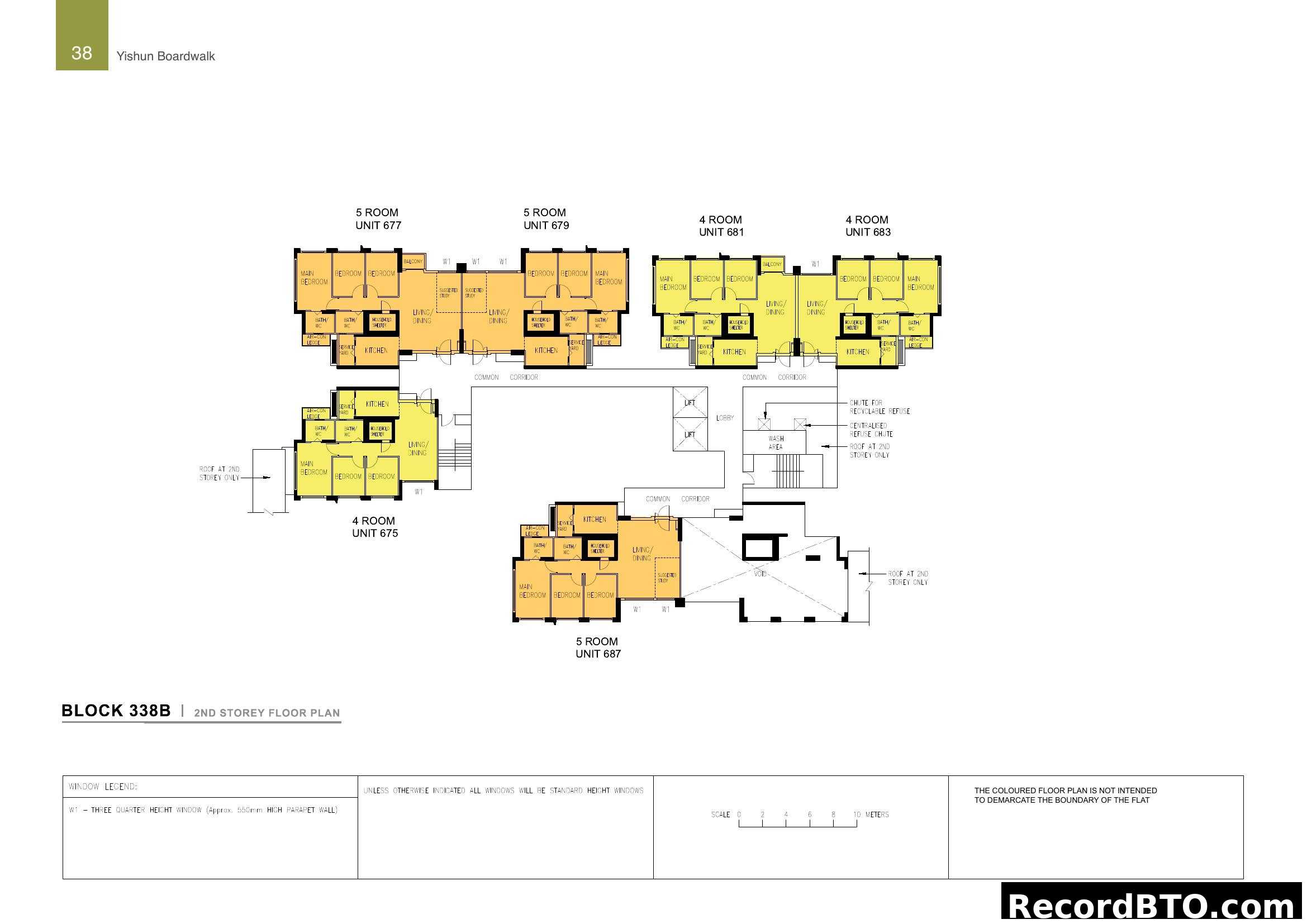 Yishun Boardwalk Block 338B 2nd Storey Floor Plan