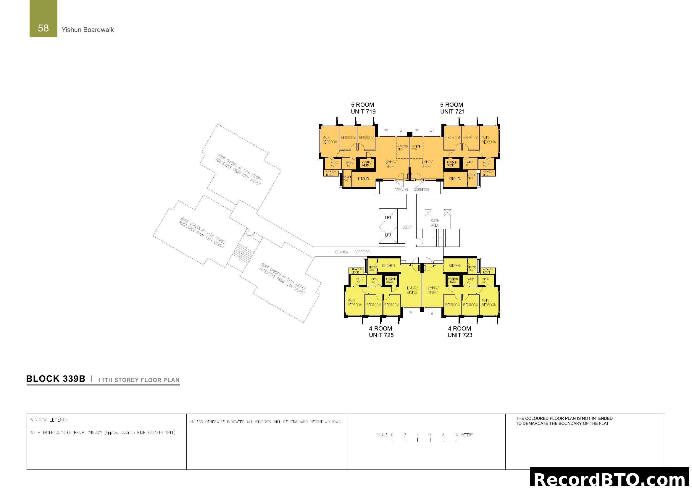 Yishun Boardwalk Block 339B 11th Storey Floor Plan