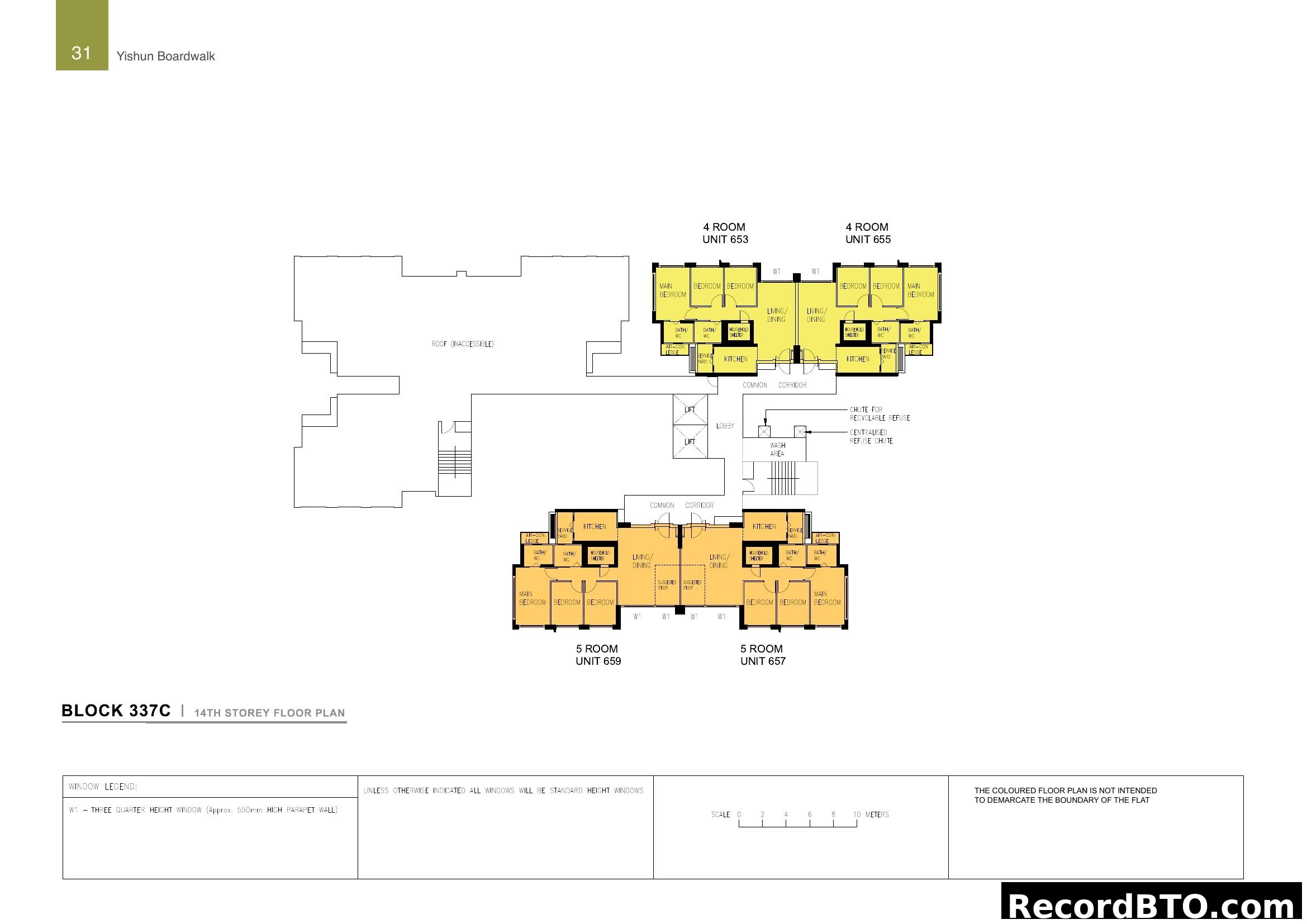 Yishun Boardwalk Block 337C 14th Storey Floor Plan