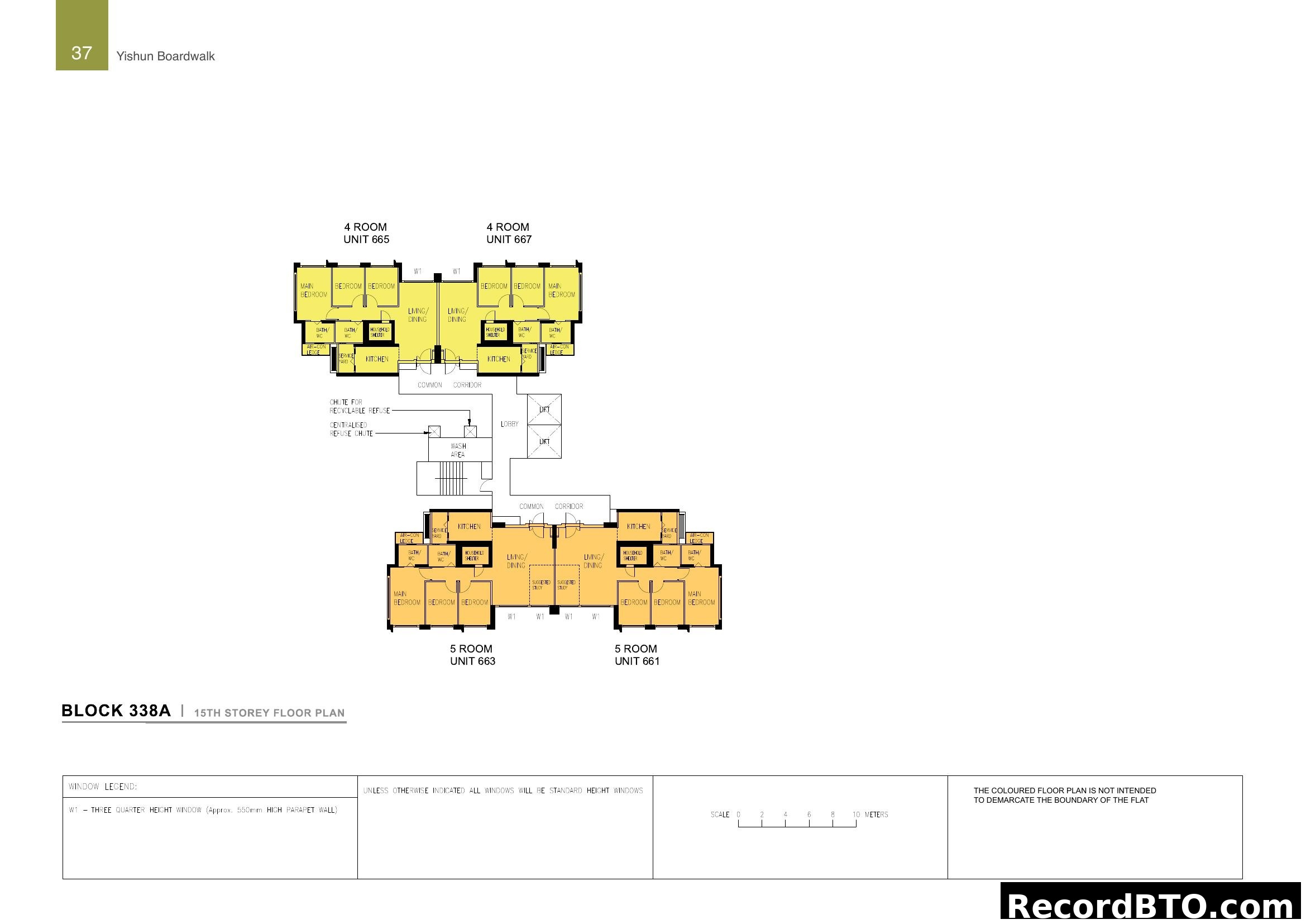 Block 338A 15th Storey Floor Plan - Yishun Boardwalk