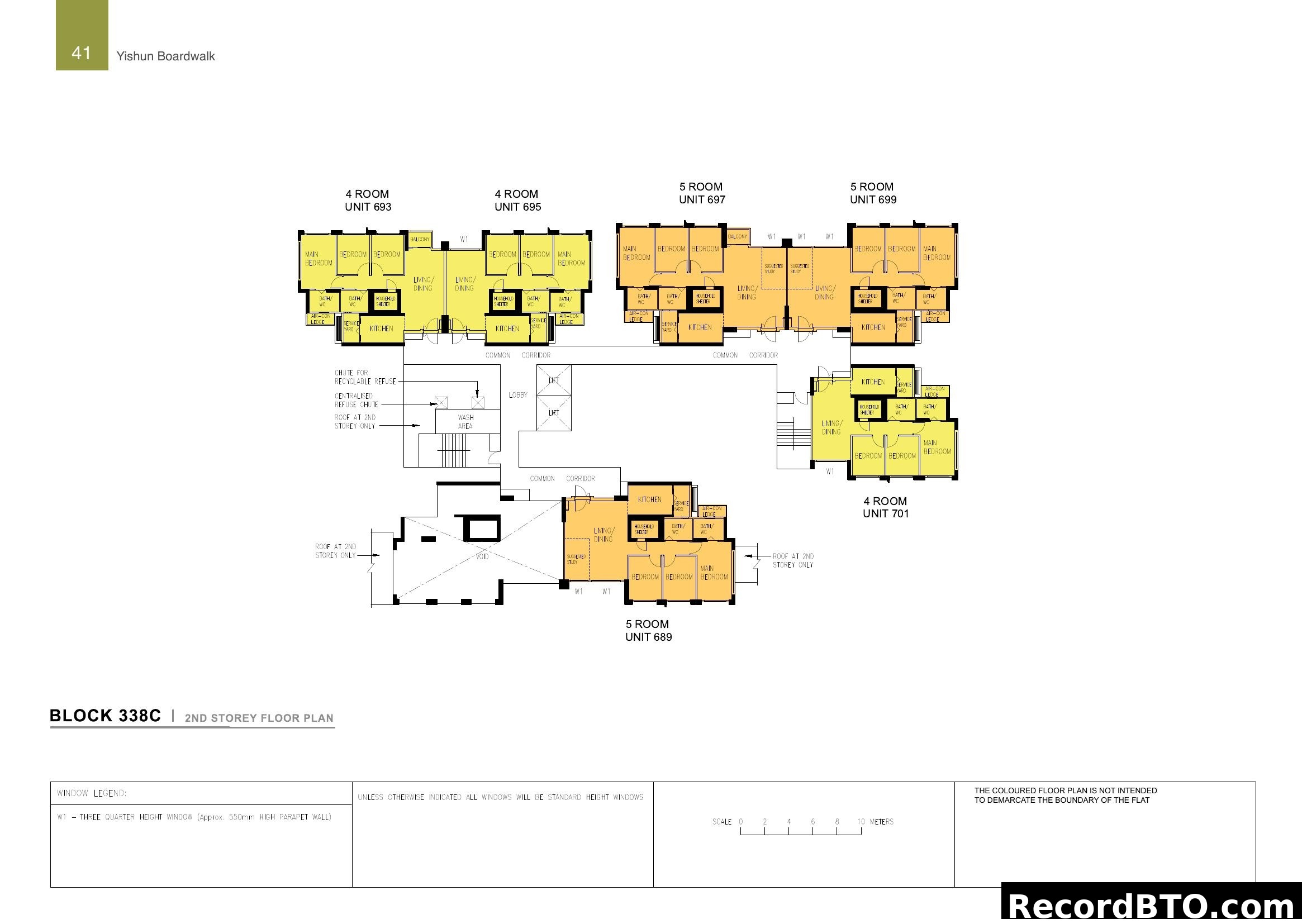 Yishun Boardwalk Block 338C 2nd Storey Floor Plan