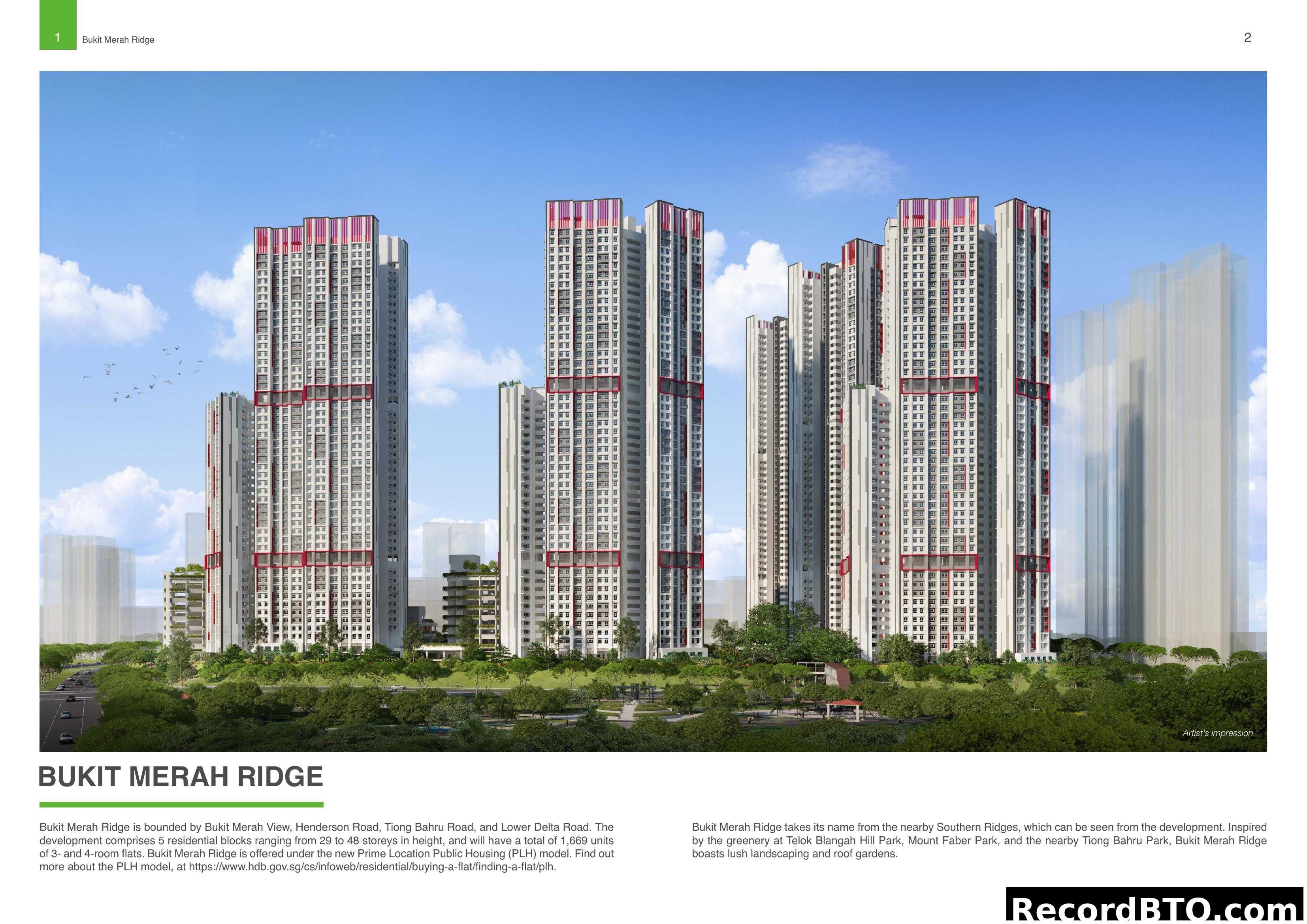 Artist Impression of Bukit Merah Ridge Development