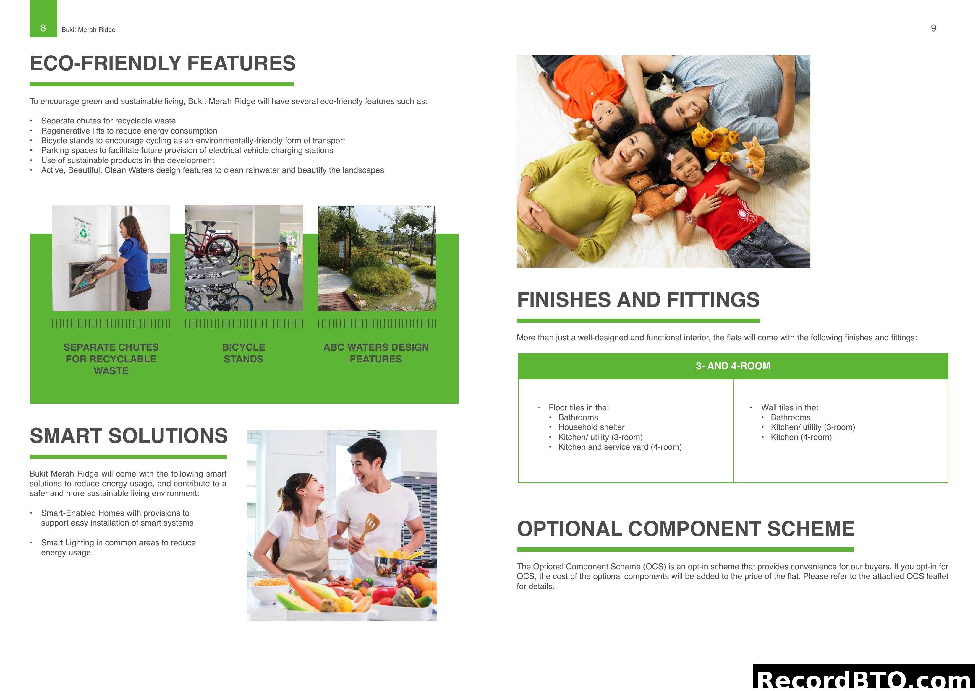 Eco-Friendly, Smart Solutions, Finishes & Fittings