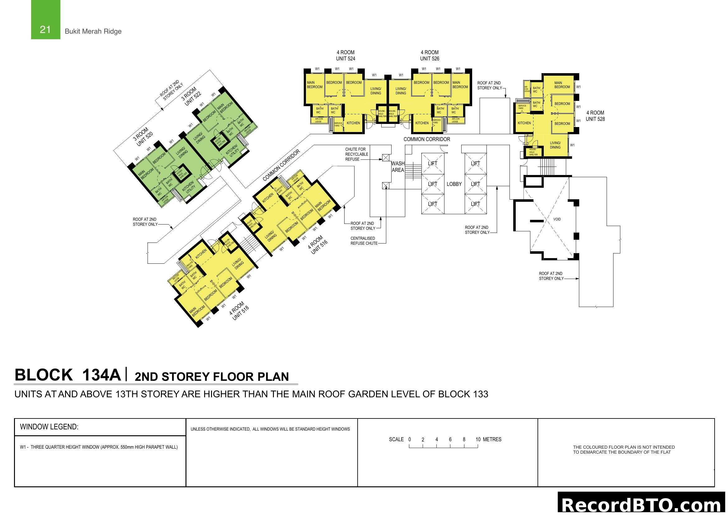 Block 134A 2nd Storey Floor Plan