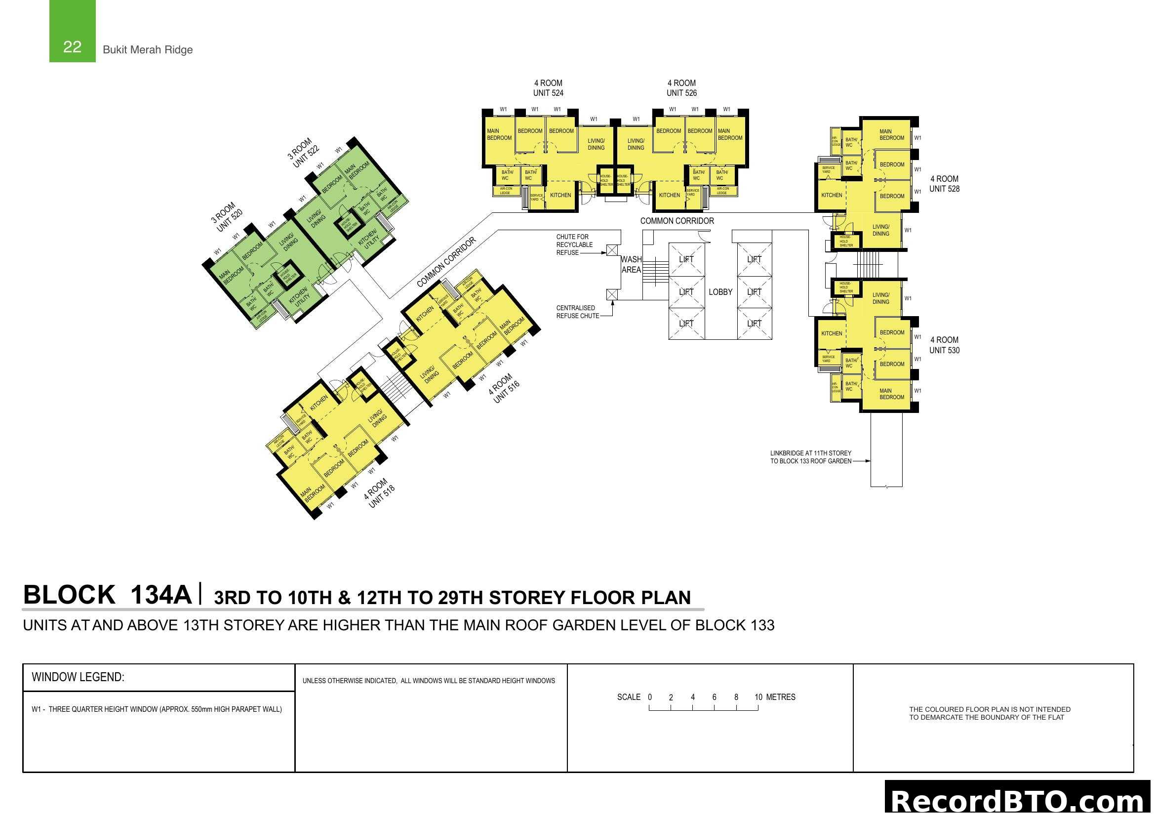 Block 134A Floor Plan - Bukit Merah Ridge