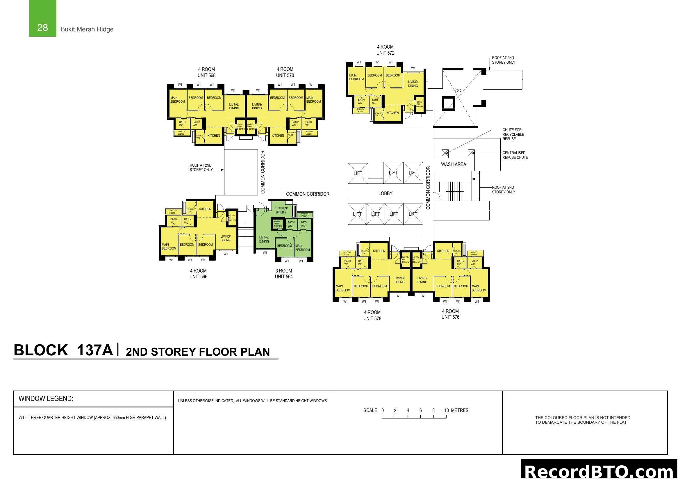 Block 137A 2nd Storey Floor Plan at Bukit Merah Ridge
