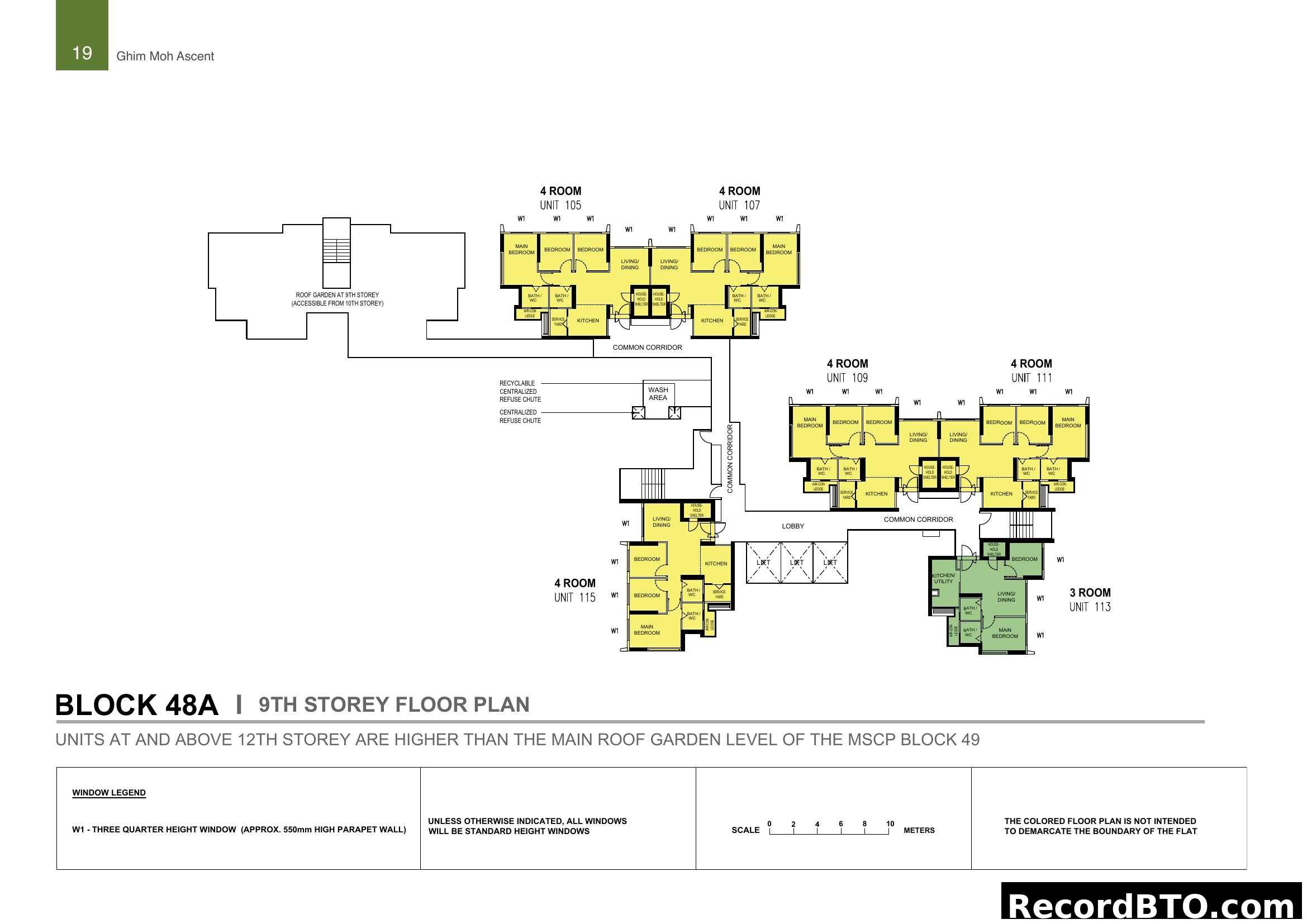 Block 48A, 9th Storey Floor Plan - Ghim Moh Ascent