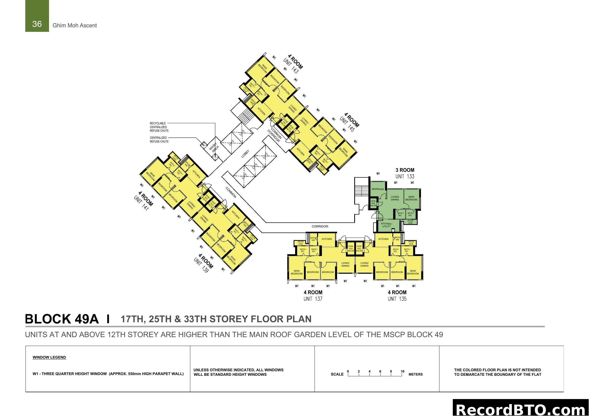 Ghim Moh Ascent Block 49A Floor Plan (17th, 25th, 33rd)