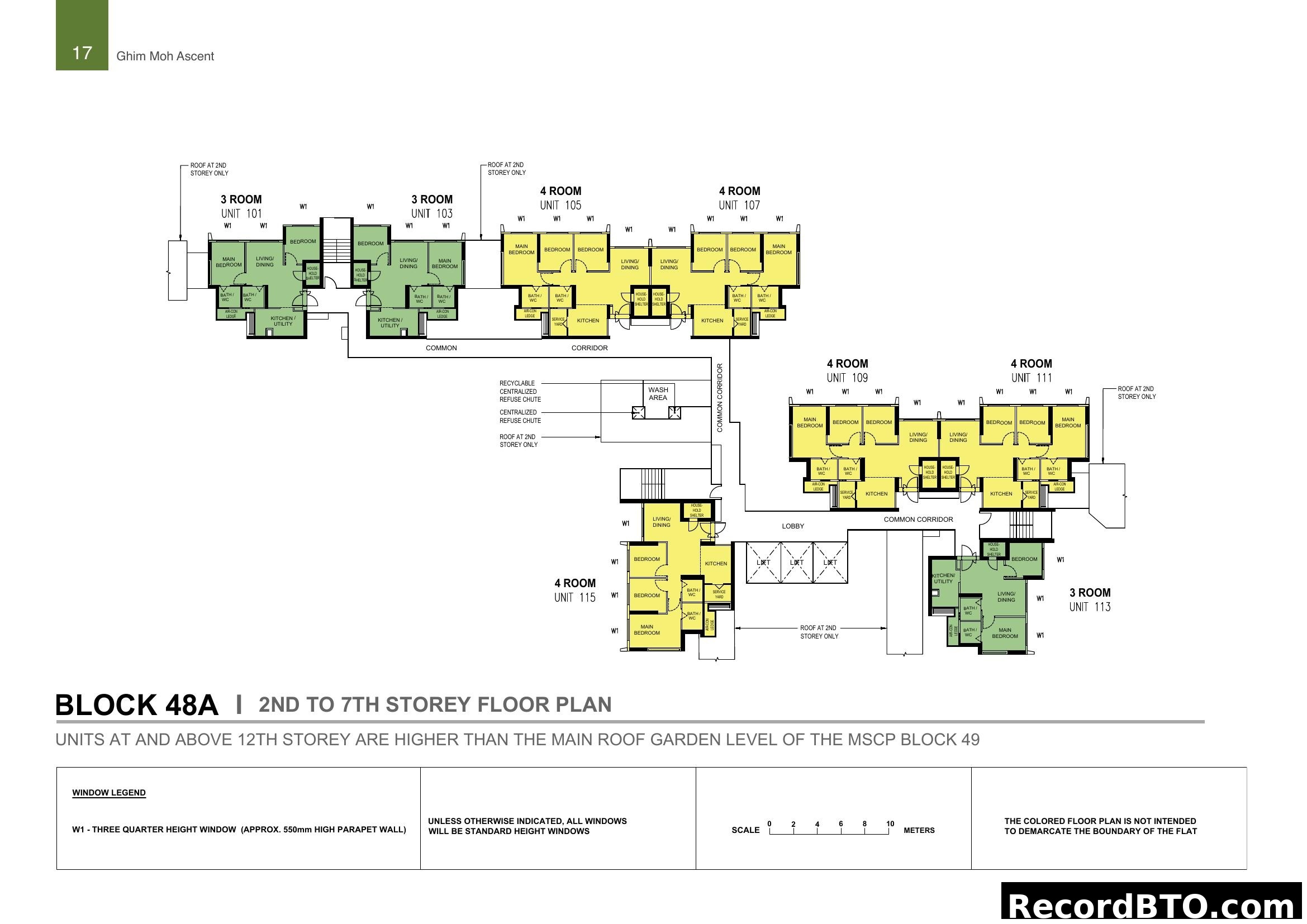 Block 48A 2nd to 7th Storey Floor Plan