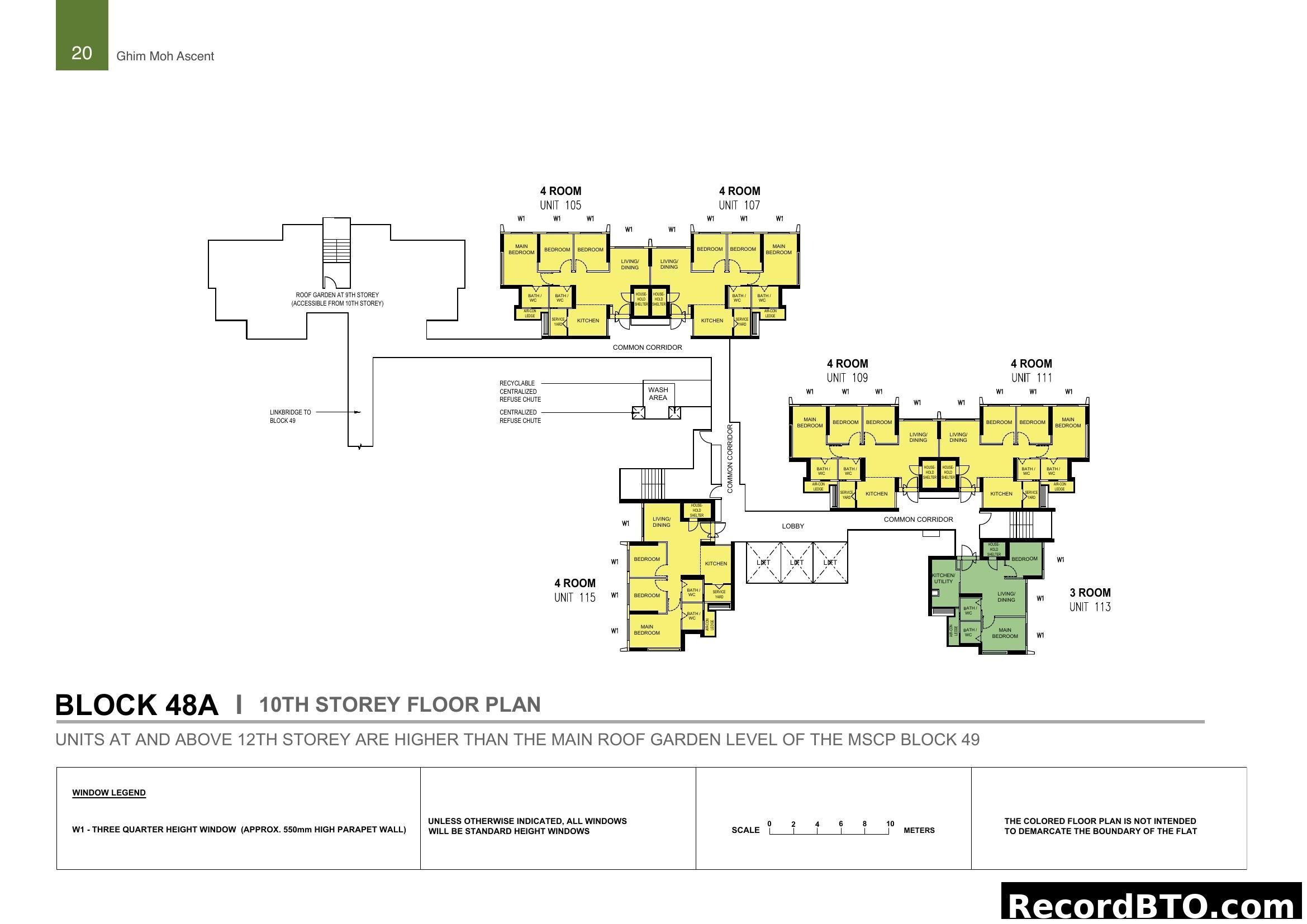 Block 48A 10th Storey Floor Plan - Ghim Moh Ascent