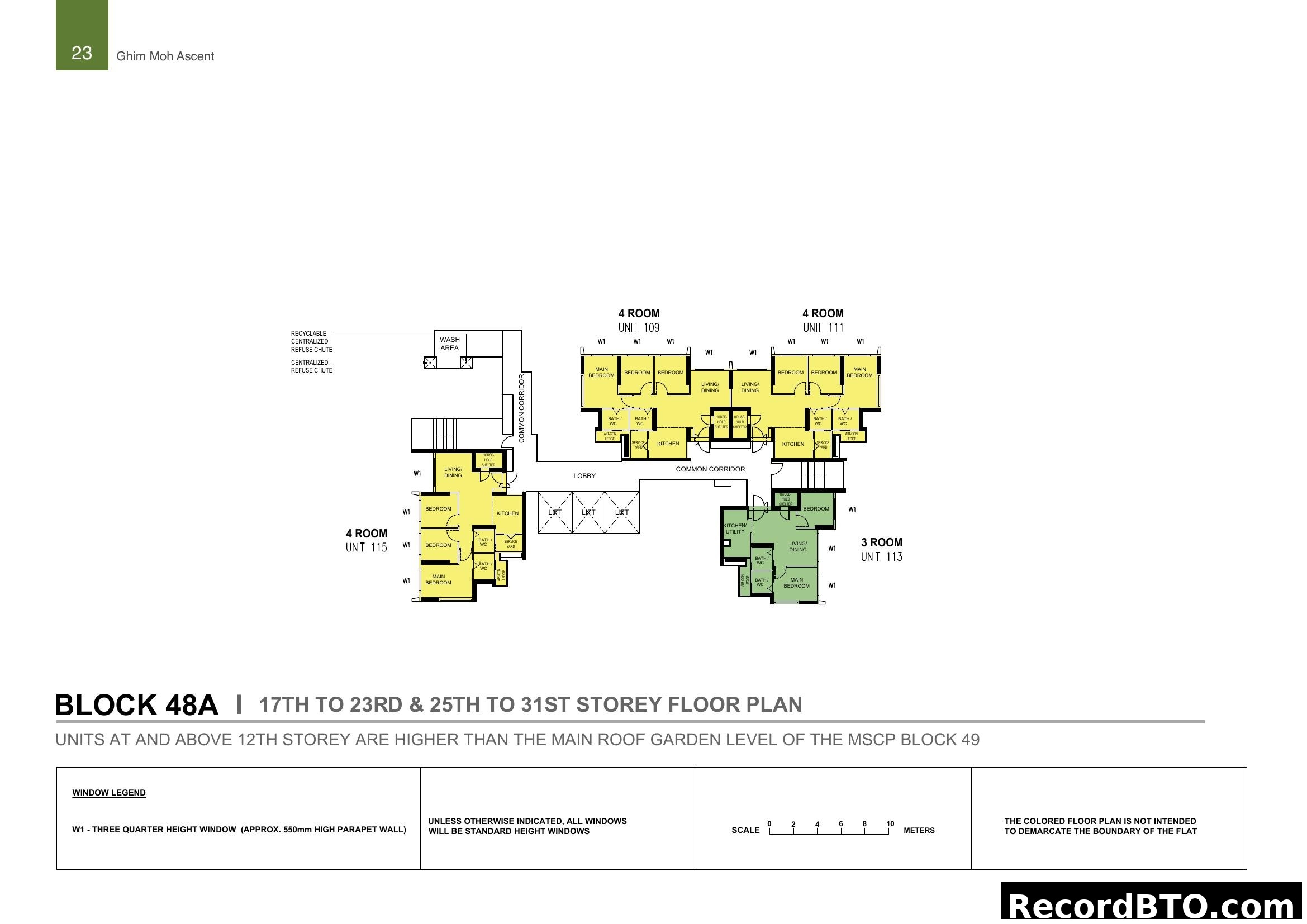 Ghim Moh Ascent Block 48A Floor Plan (17th-31st Storey)