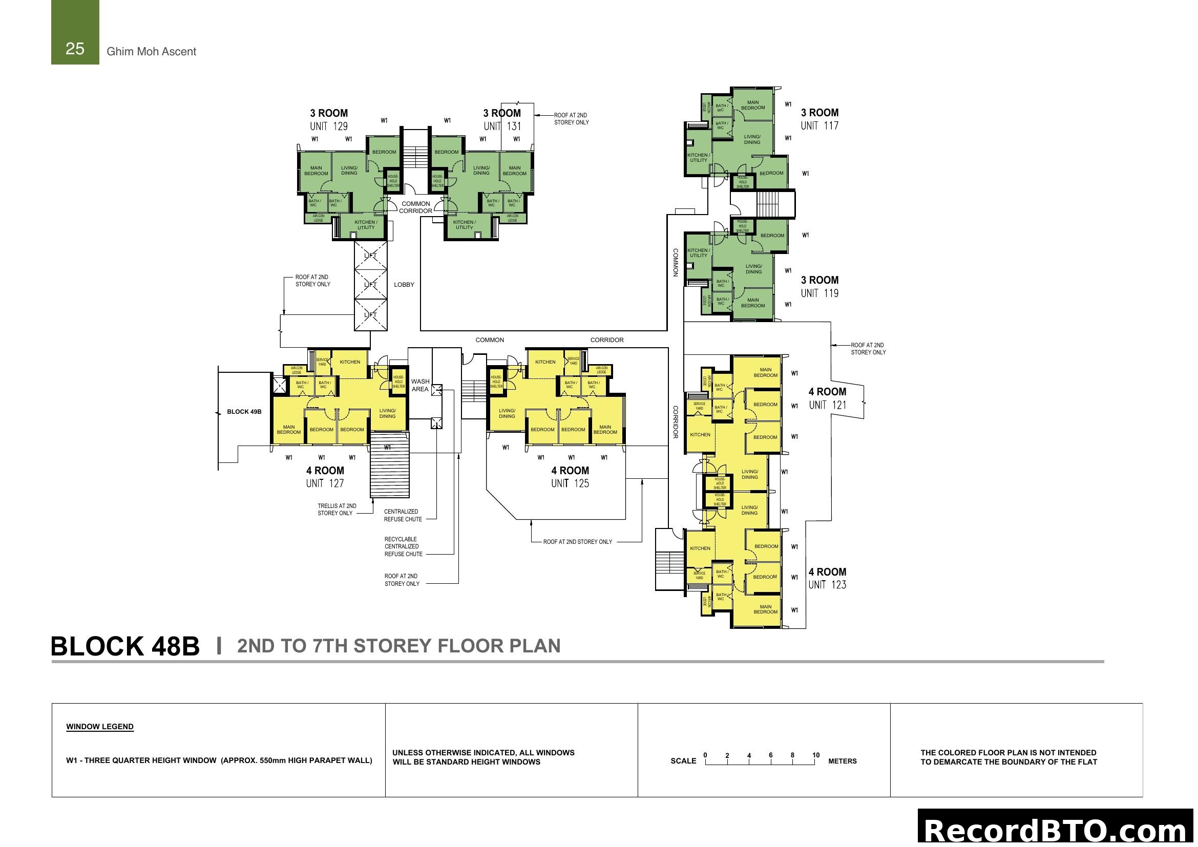 Block 48B 2nd to 7th Storey Floor Plan - Ghim Moh Ascent