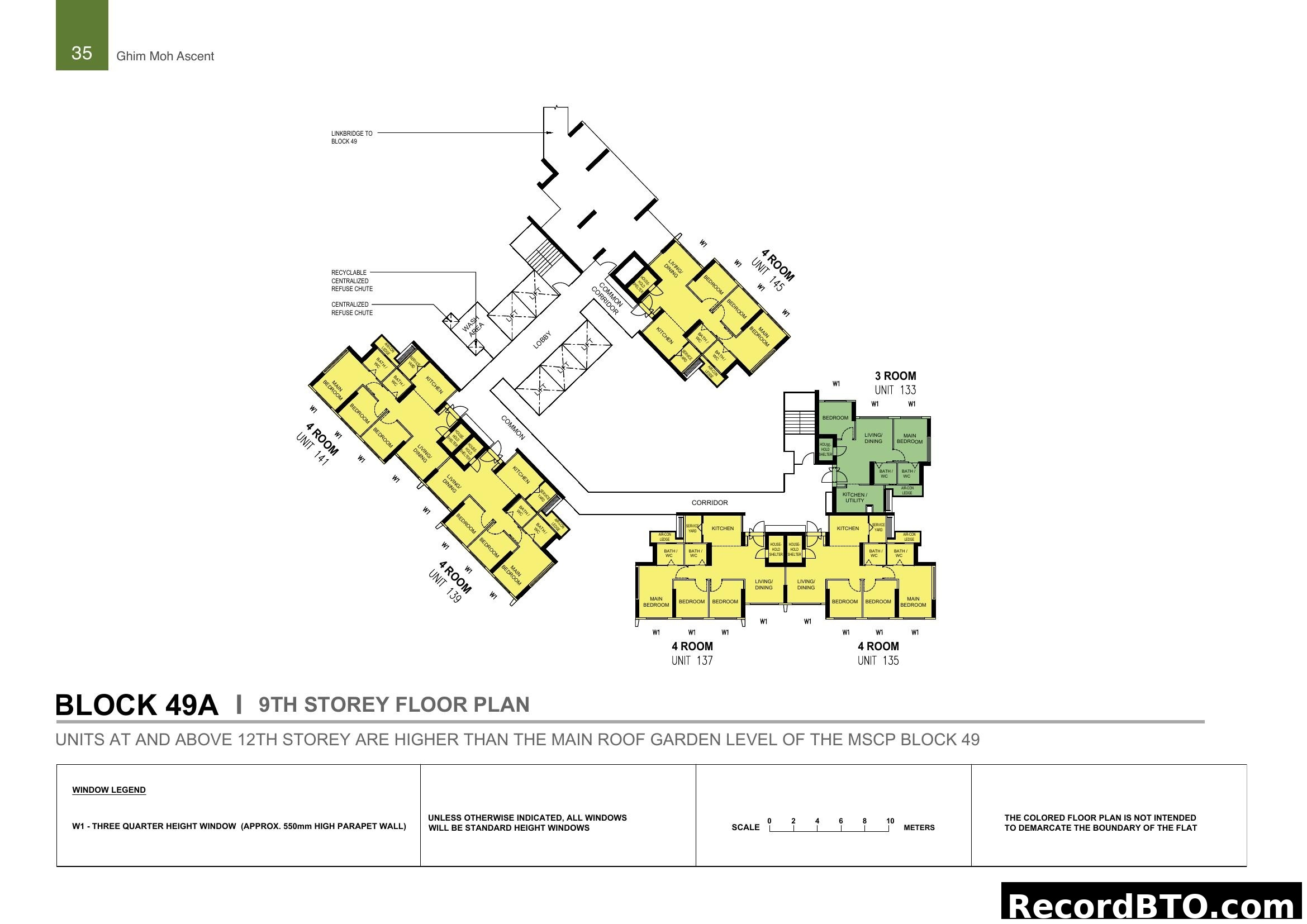 Block 49A 9th Storey Floor Plan - Ghim Moh Ascent