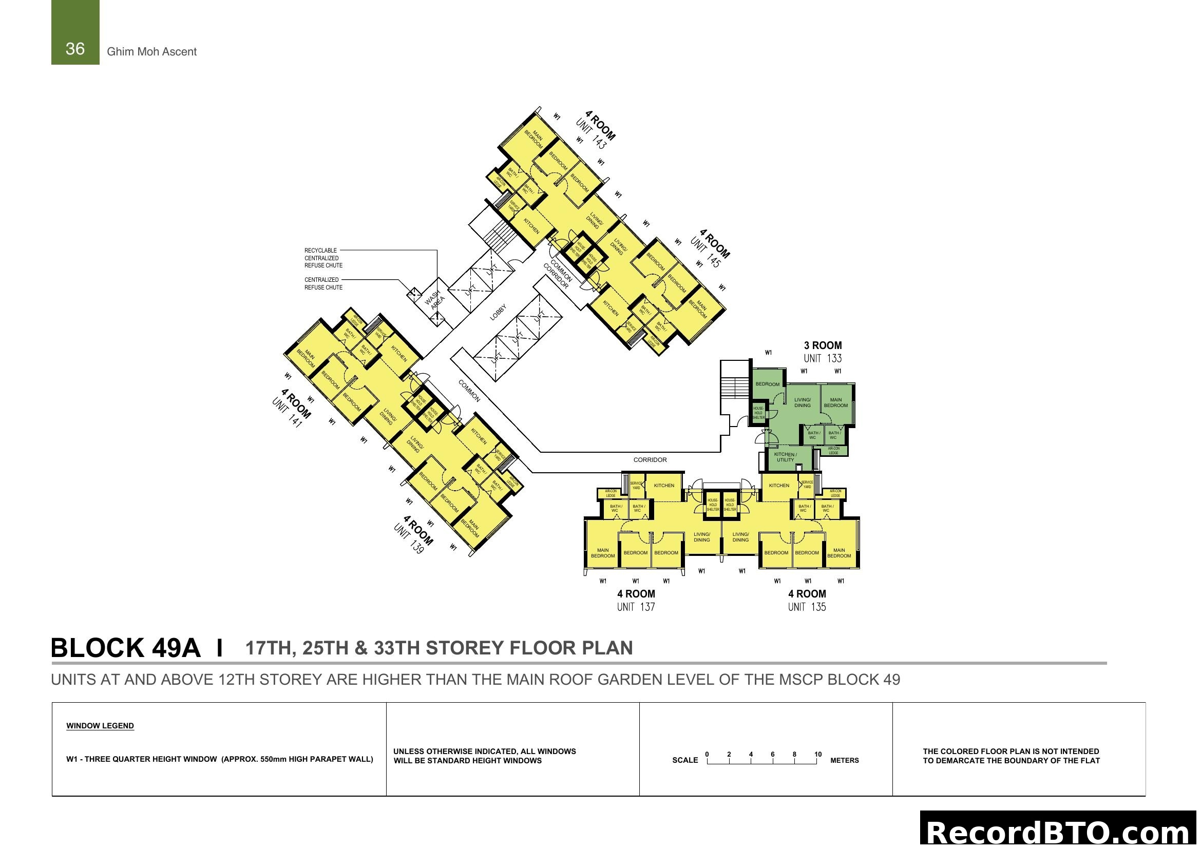 Ghim Moh Ascent Block 49A Floor Plan (17th, 25th, 33rd)
