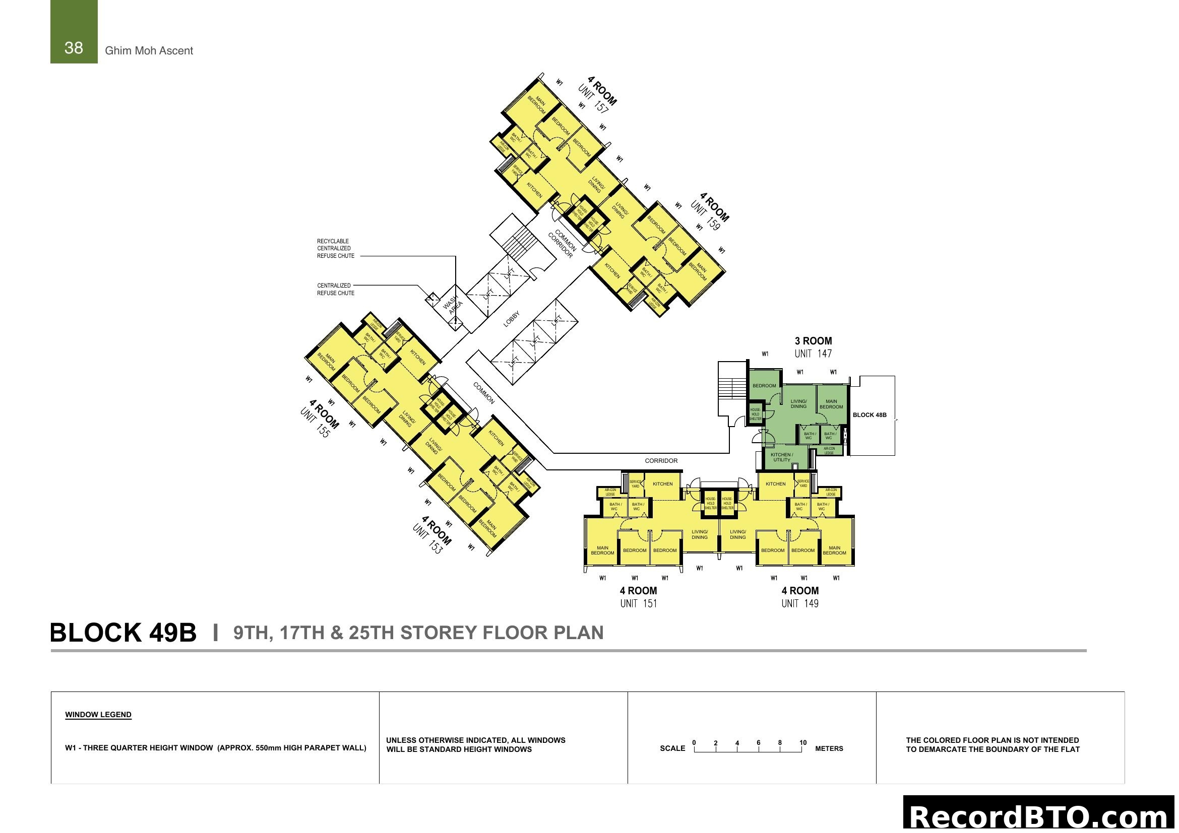 Ghim Moh Ascent Block 49B Floor Plan (9th, 17th, 25th Storeys)