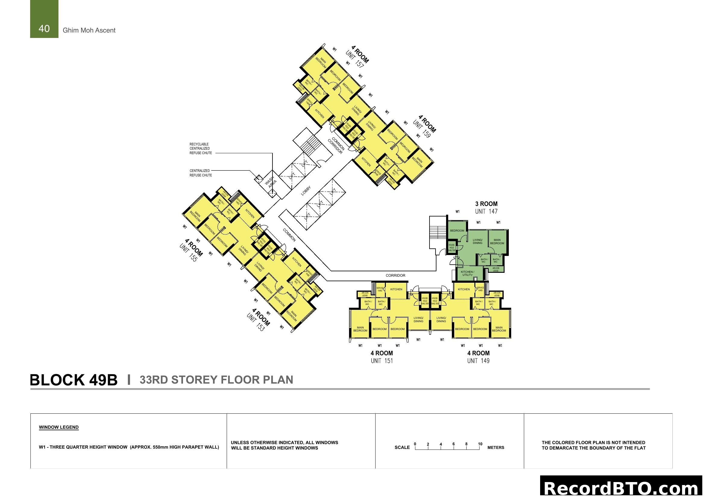 Block 49B 33rd Storey Floor Plan - Ghim Moh Ascent