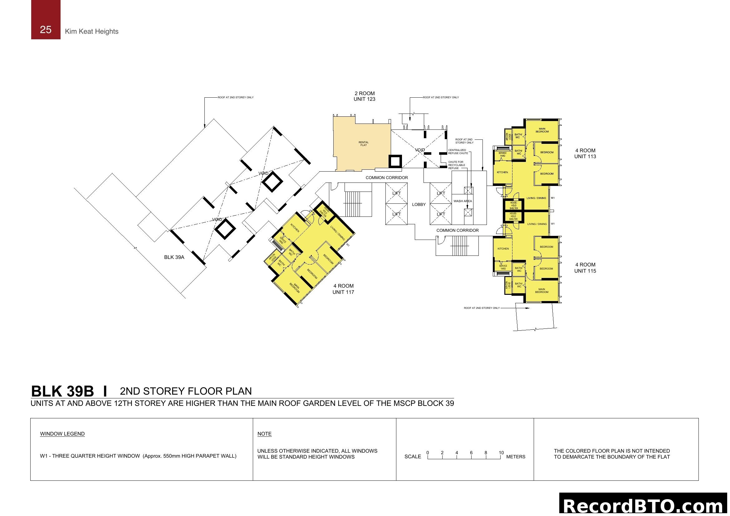BLK 39B 2nd Storey Floor Plan - Kim Keat Heights