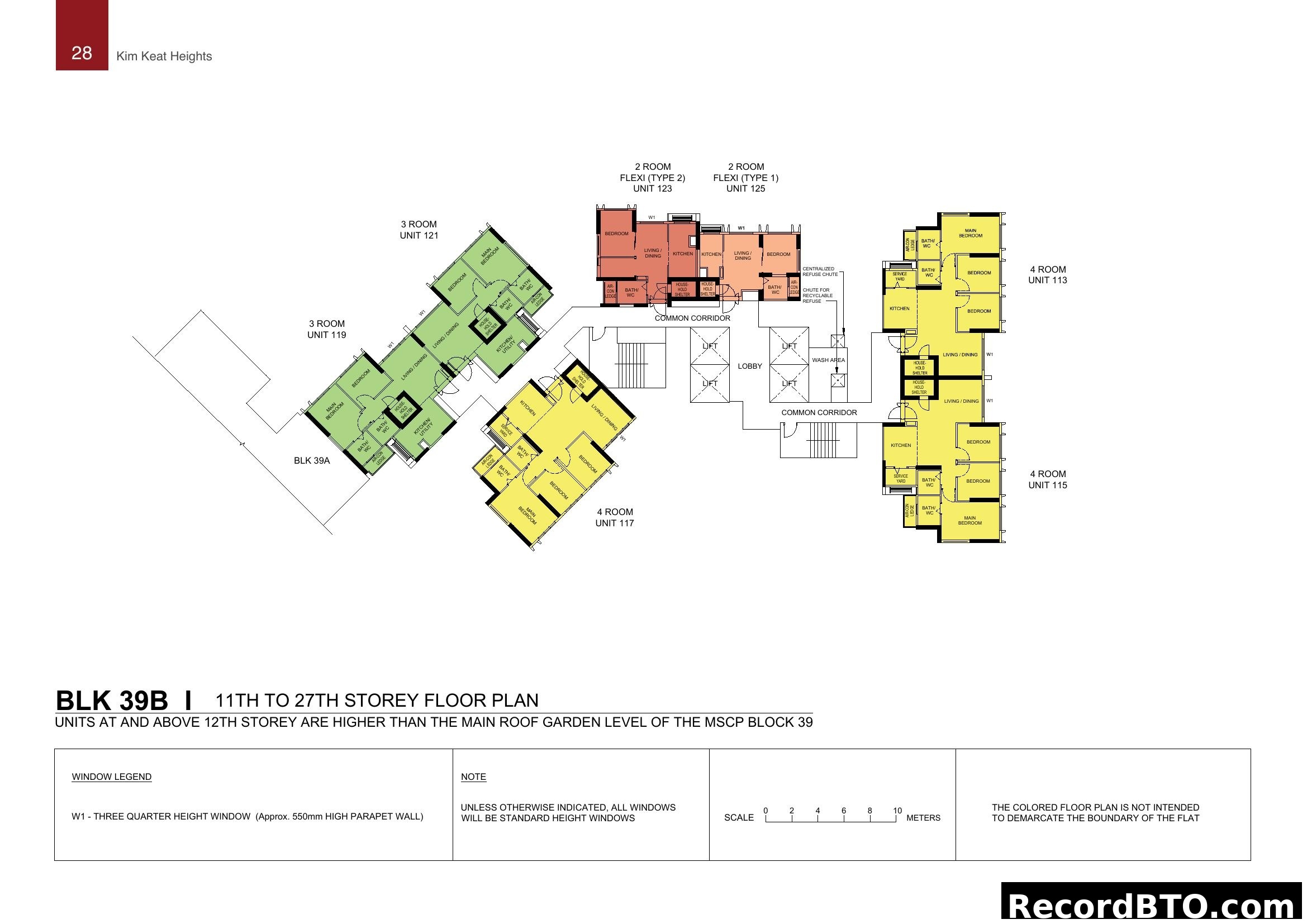 Kim Keat Heights Blk 39B Floor Plan (11-27 Storey)