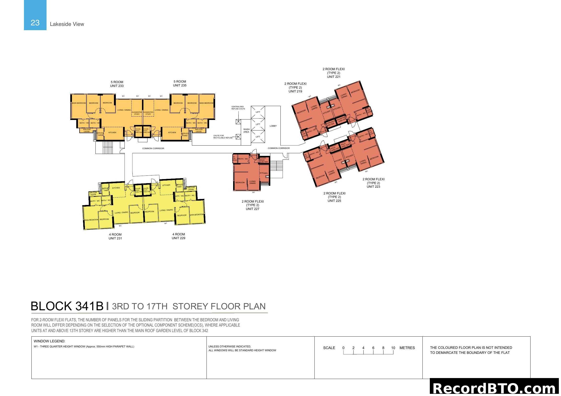 Block 341B Floor Plan (3rd to 17th Storey)