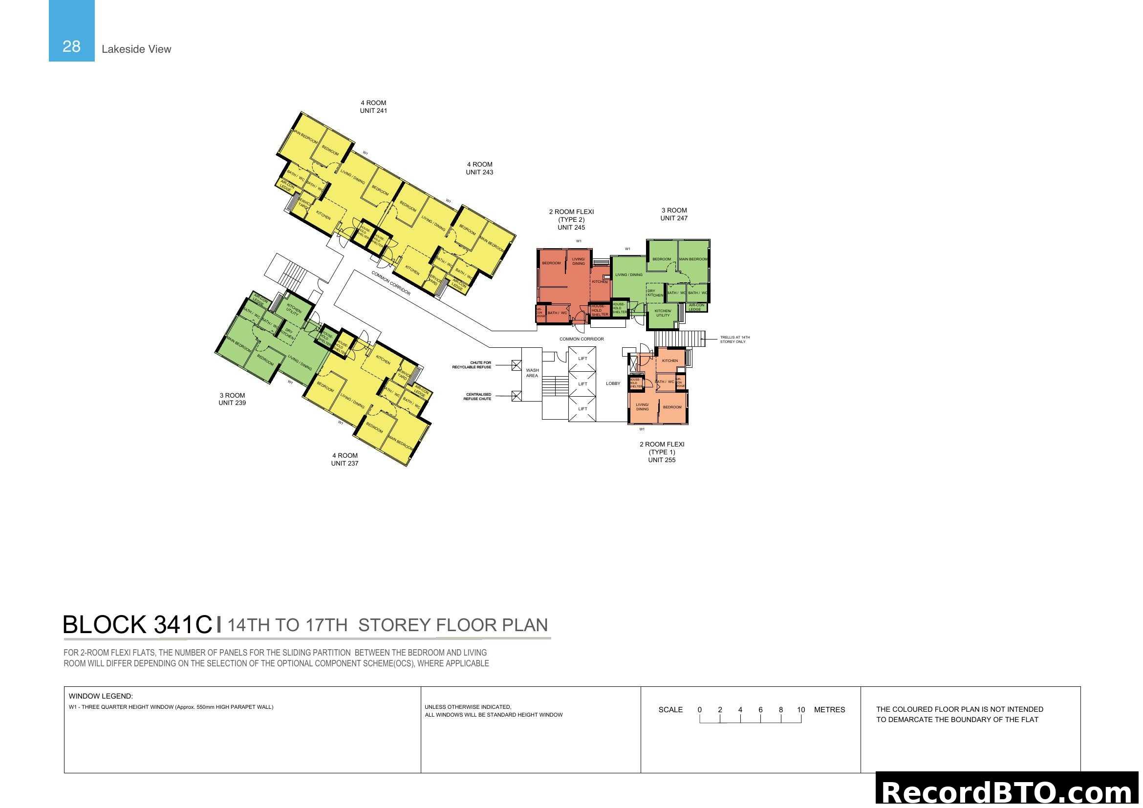 Block 341CI 14th to 17th Storey Floor Plan