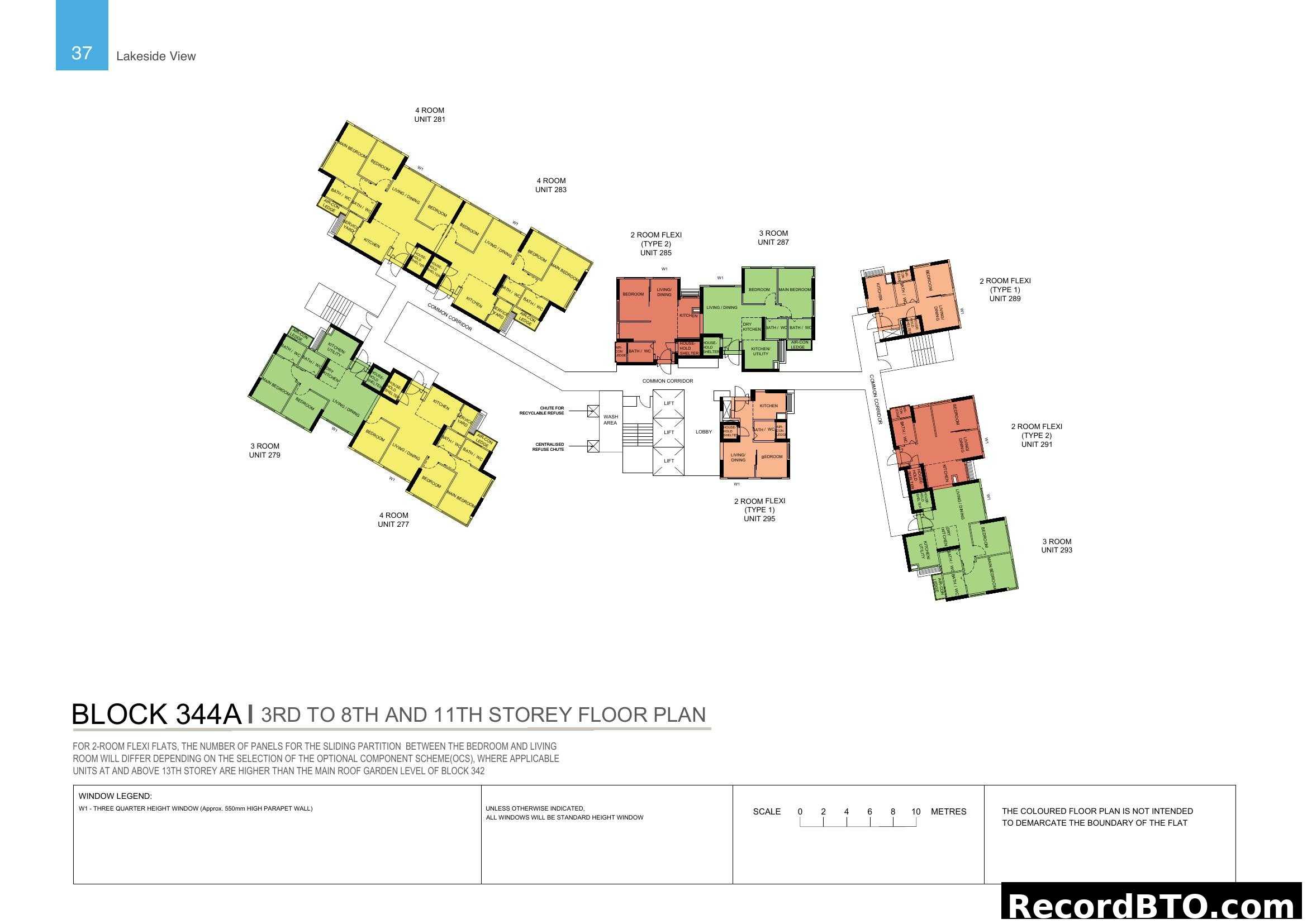 Block 344A I (3rd to 8th and 11th Storey) Floor Plan