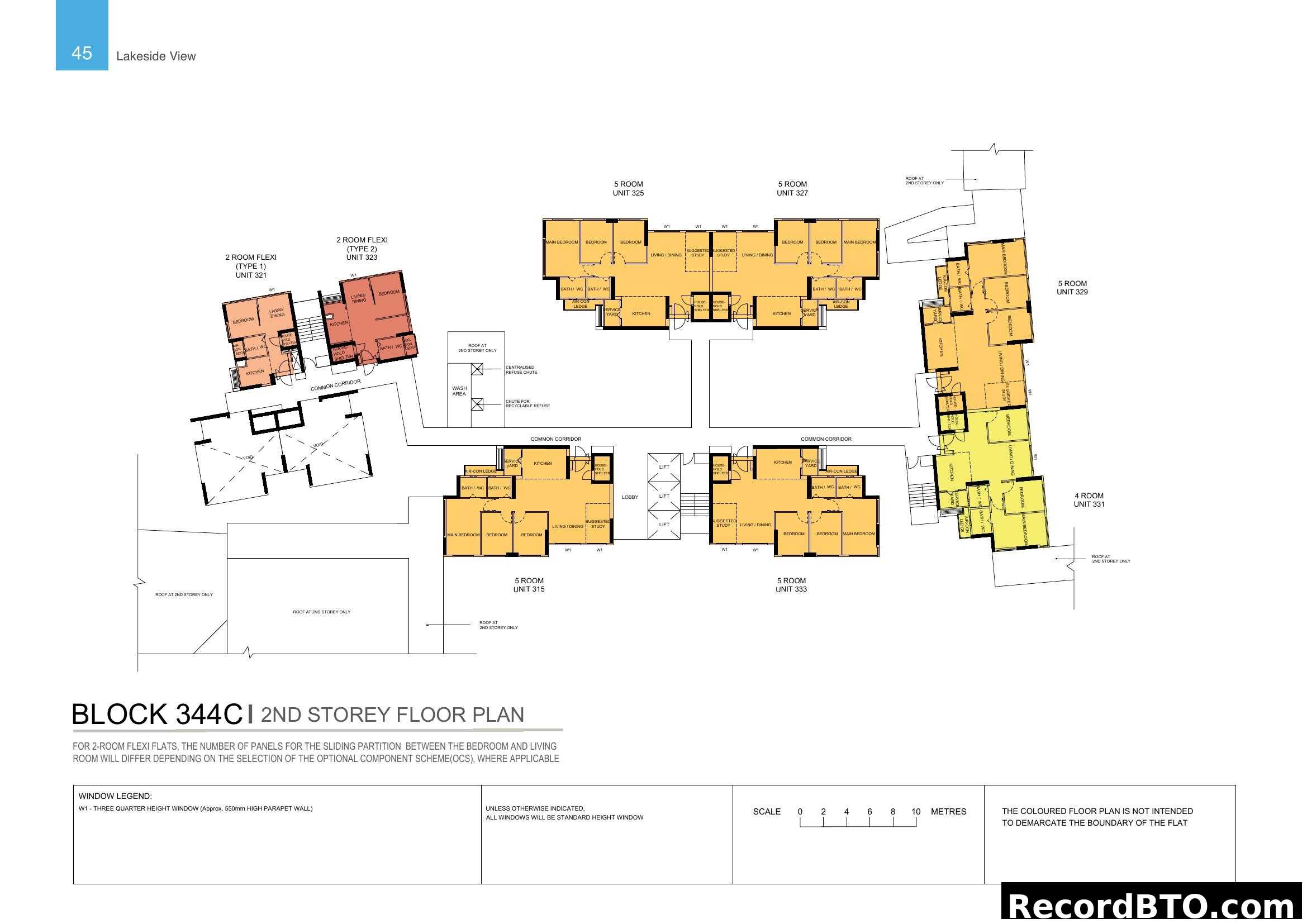 Block 344CI 2nd Storey Floor Plan - Lakeside View