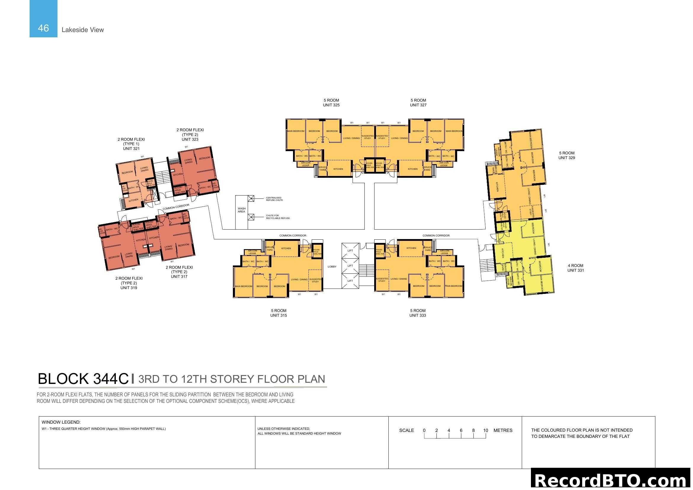 Block 344CI 3rd to 12th Storey Floor Plan