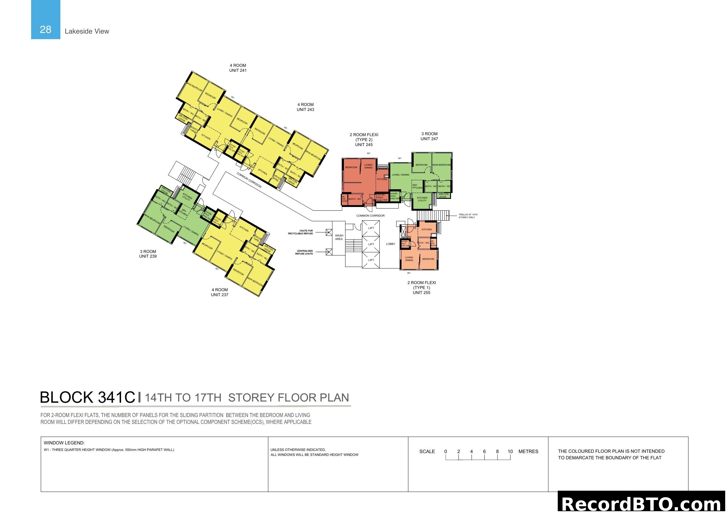 Block 341CI 14th to 17th Storey Floor Plan