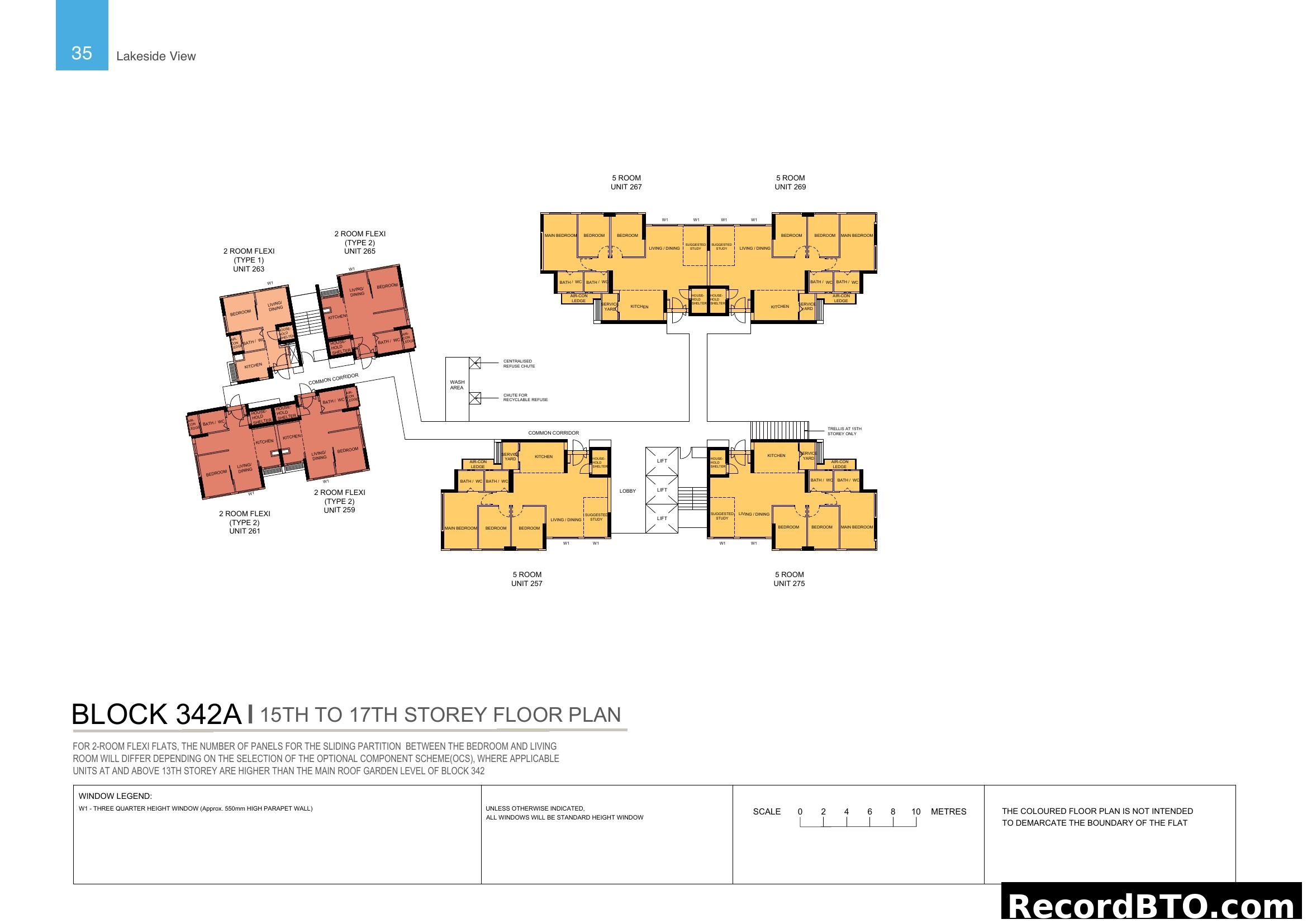 Block 342A 15th-17th Storey Floor Plan