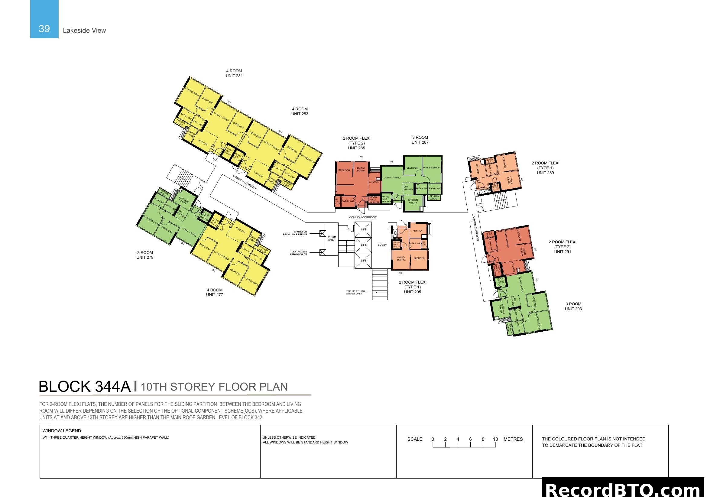 Block 344A 10th Storey Floor Plan - Lakeside View