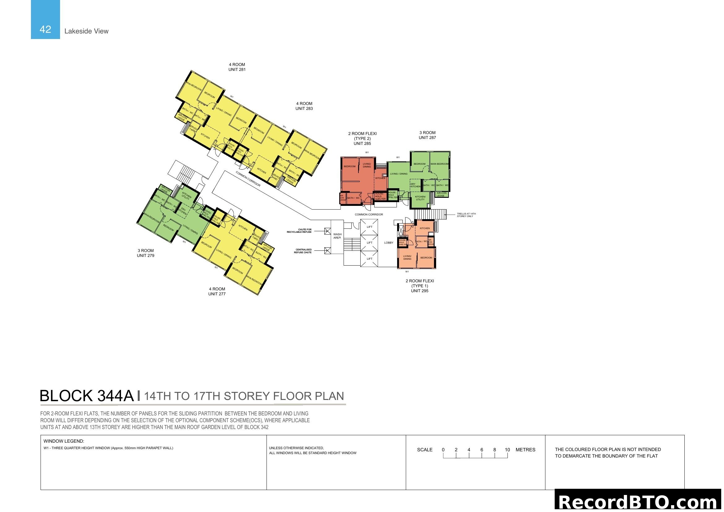 Block 344AI 14th to 17th Storey Floor Plan