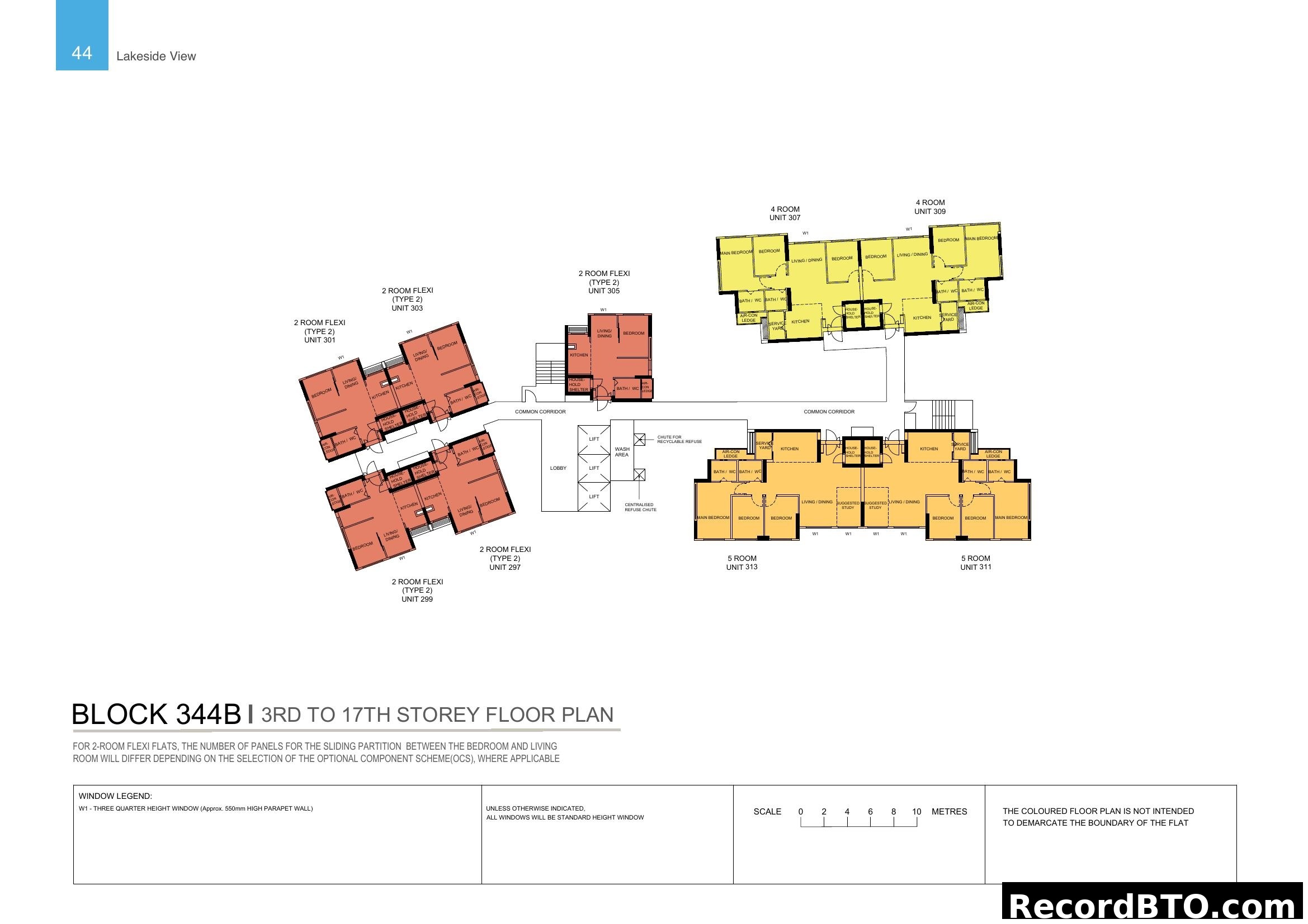 Block 344B 3rd to 17th Storey Floor Plan