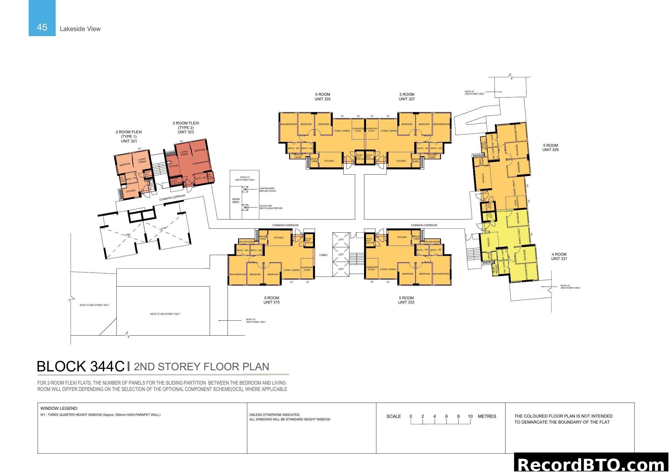Block 344CI 2nd Storey Floor Plan - Lakeside View