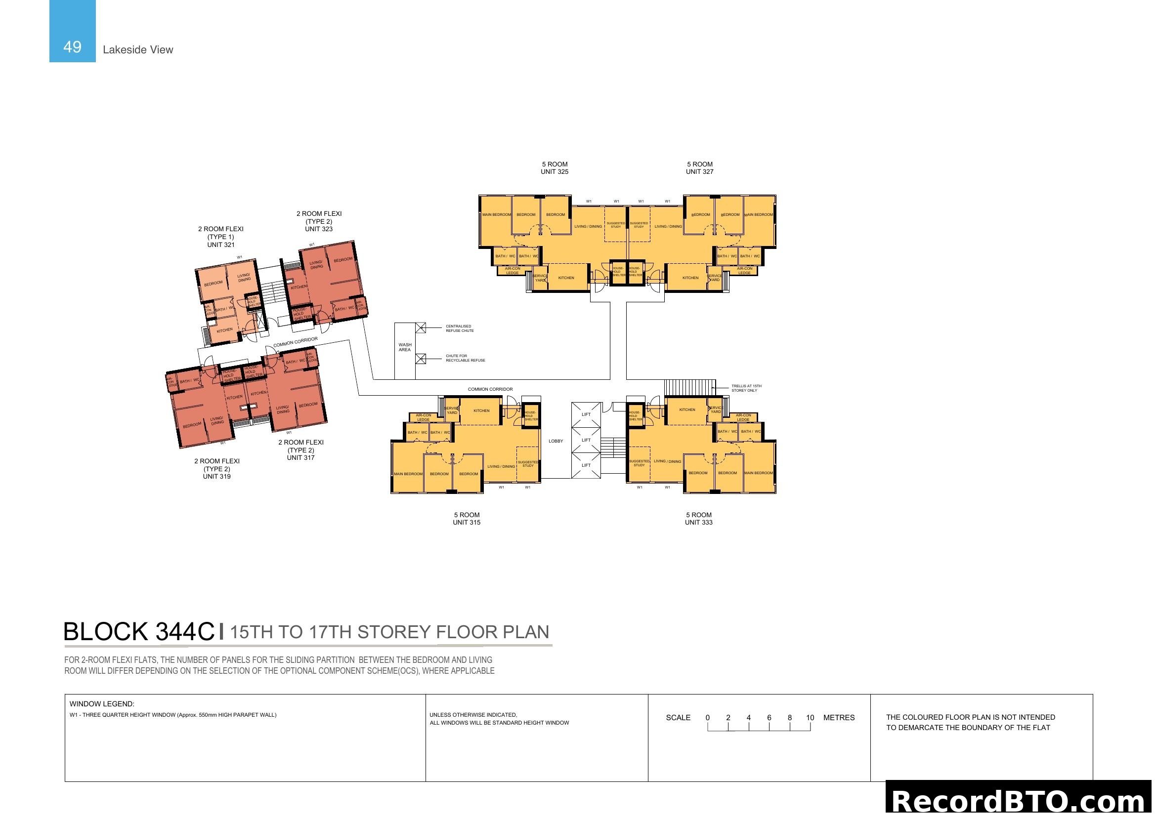 Block 344CI 15th-17th Storey Floor Plan