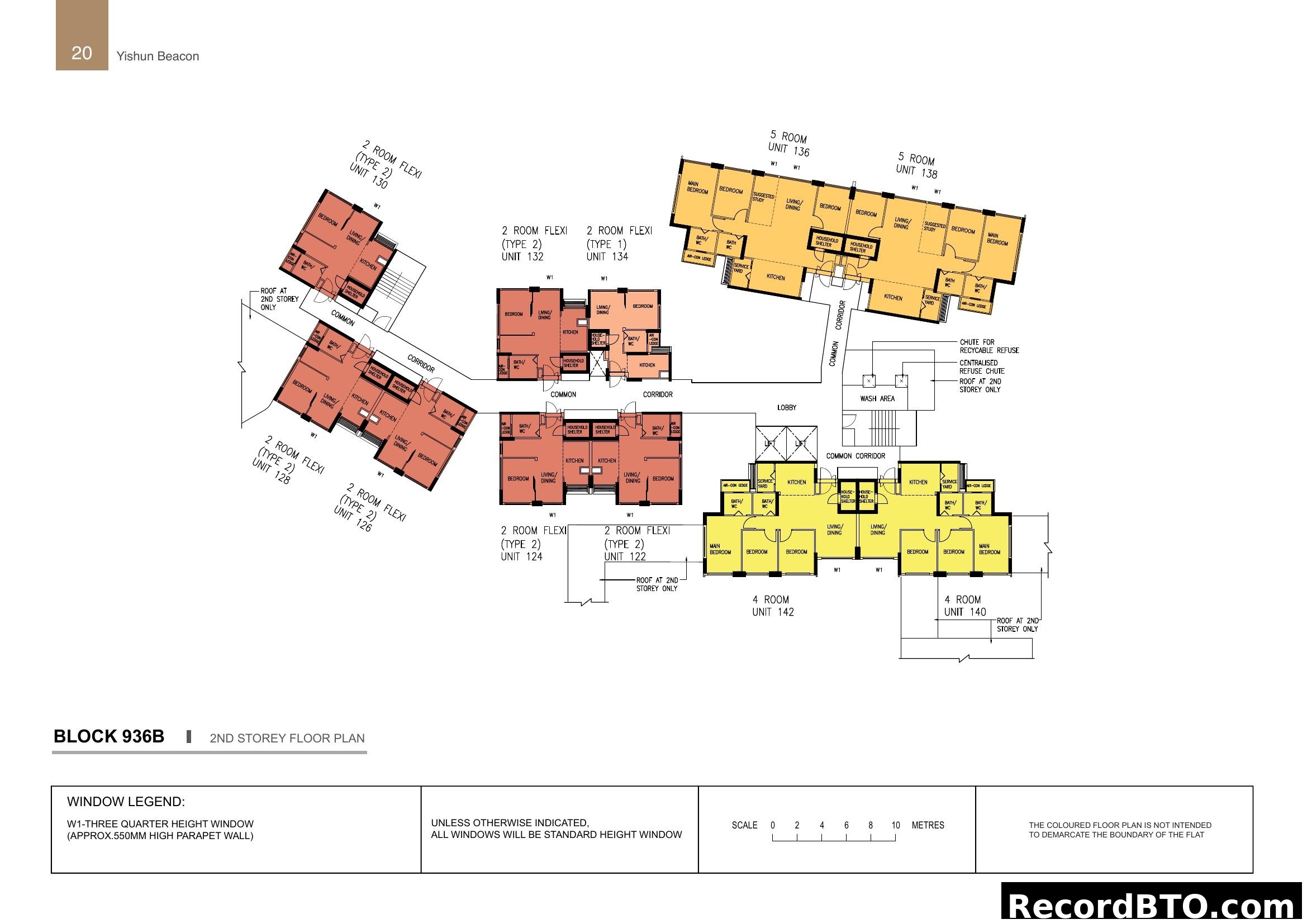 Block 936B, 2nd Storey Floor Plan at Yishun Beacon