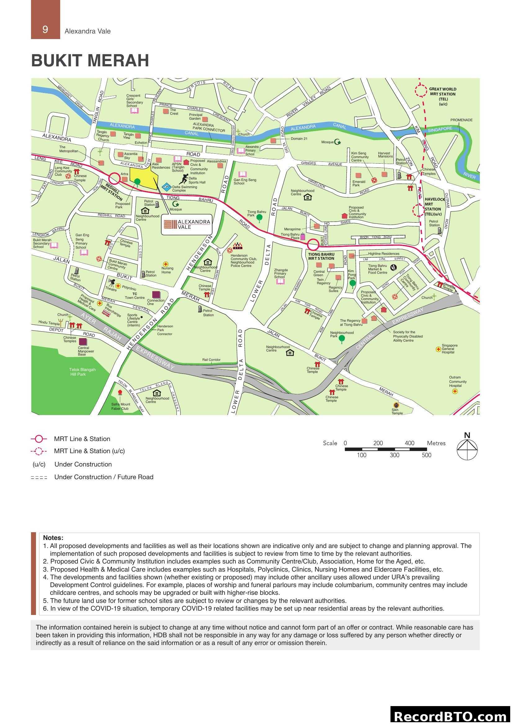 Alexandra Vale - Bukit Merah Location Map