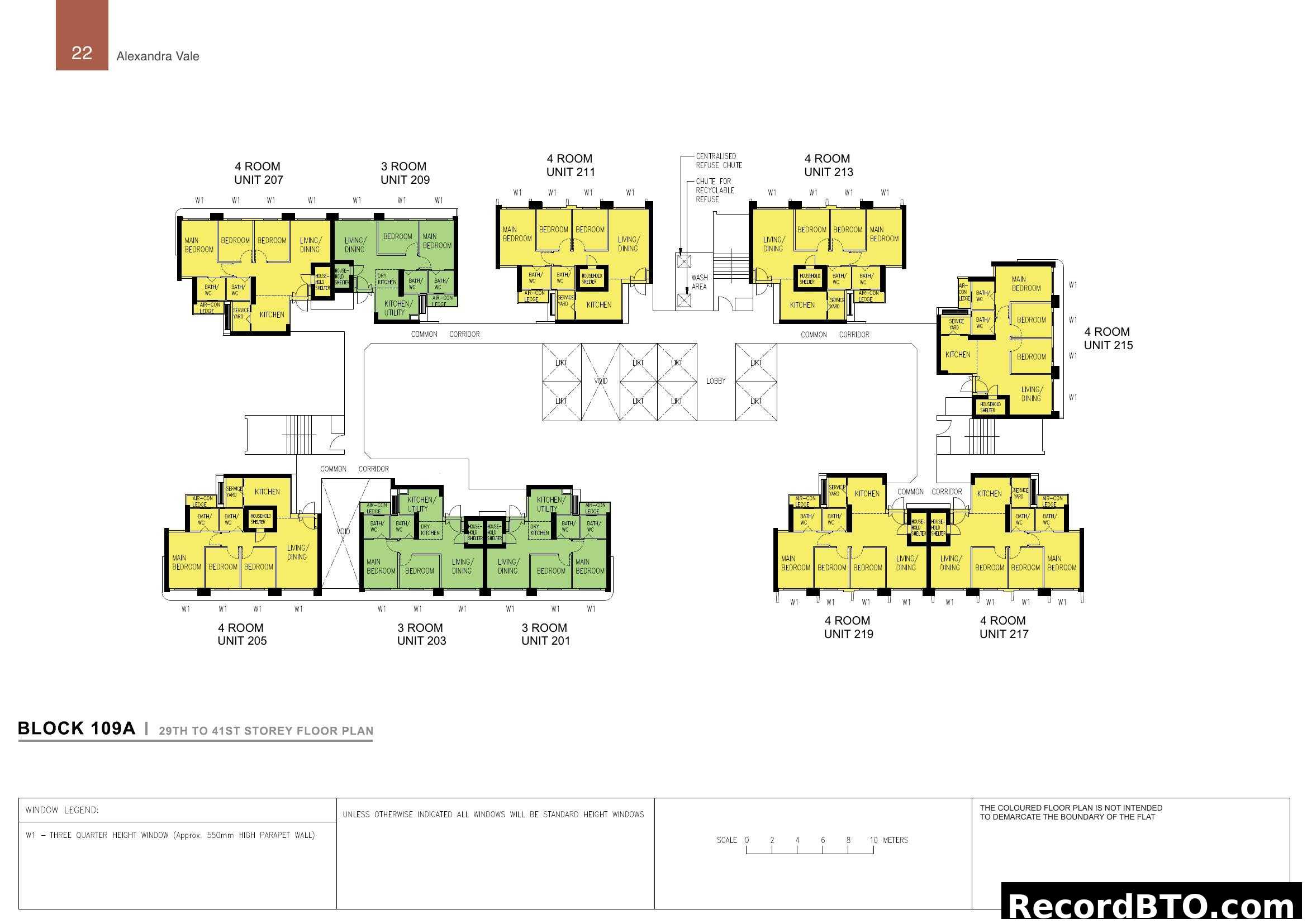 Block 109A Floor Plan (29th-41st Storey)